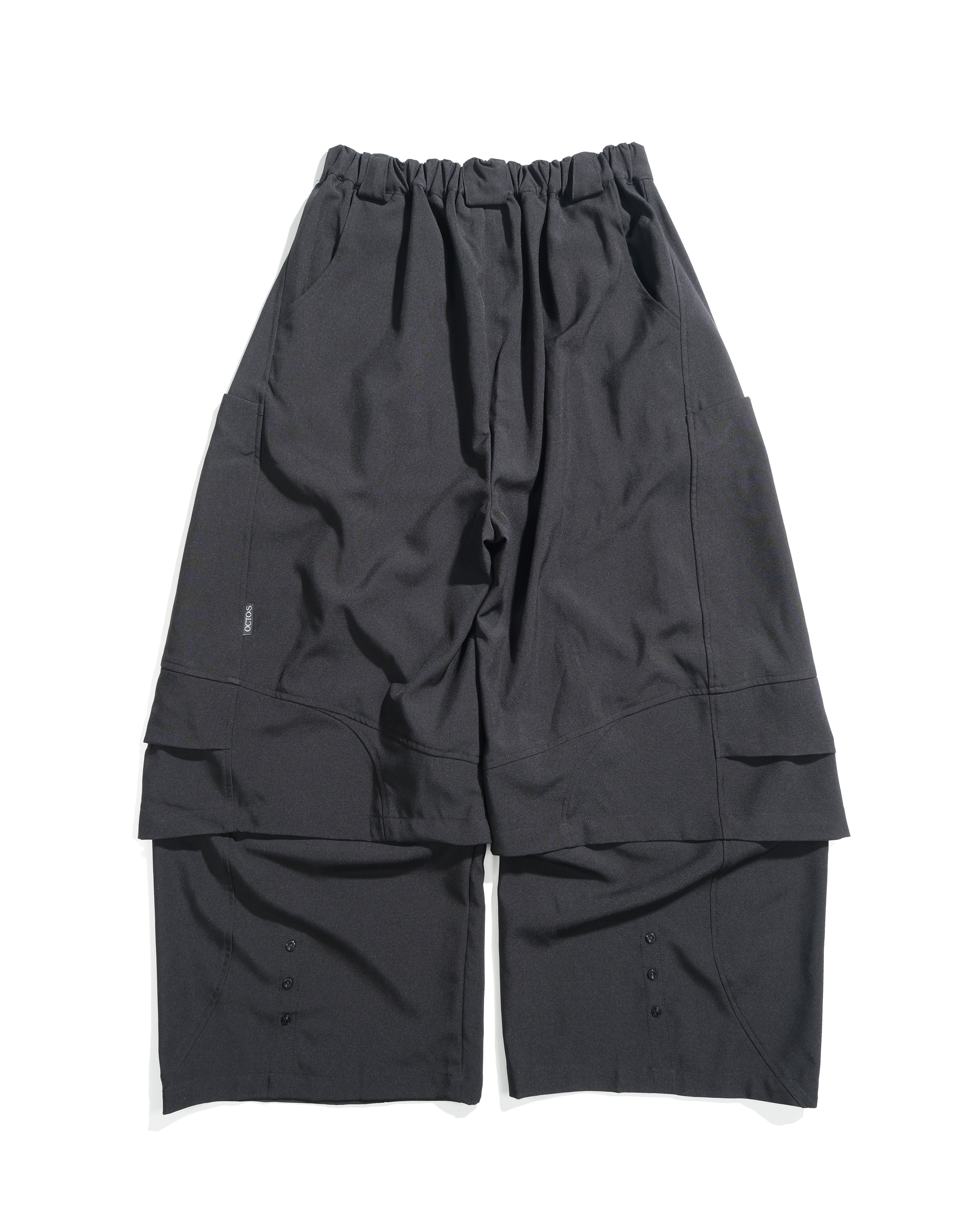 S26-SD1-P / Layered Wide Pants (Black)