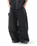 S26-SD1-P / Layered Wide Pants (Black)