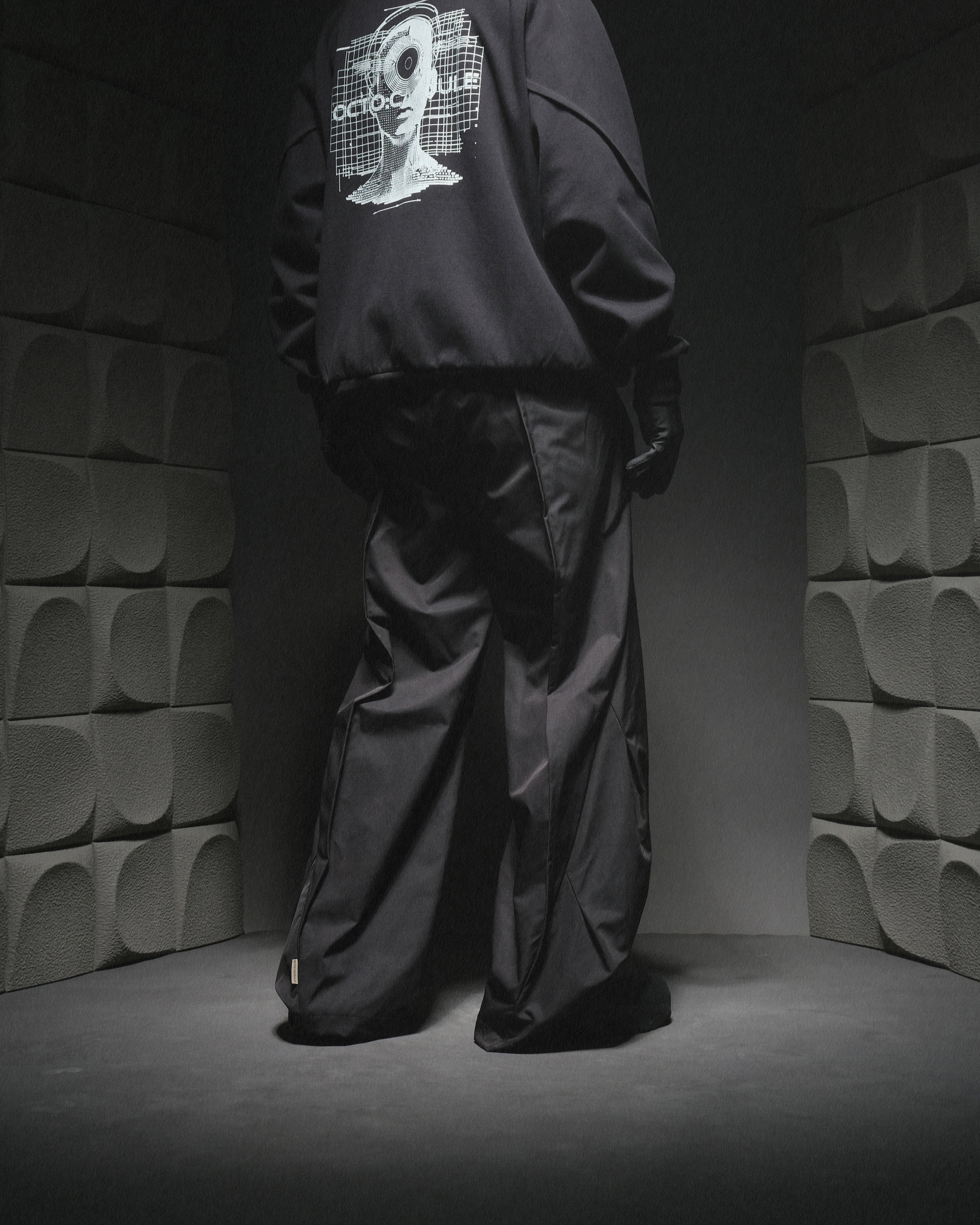 A24-CS-01-P   Futuristic Flare Pants (Black)