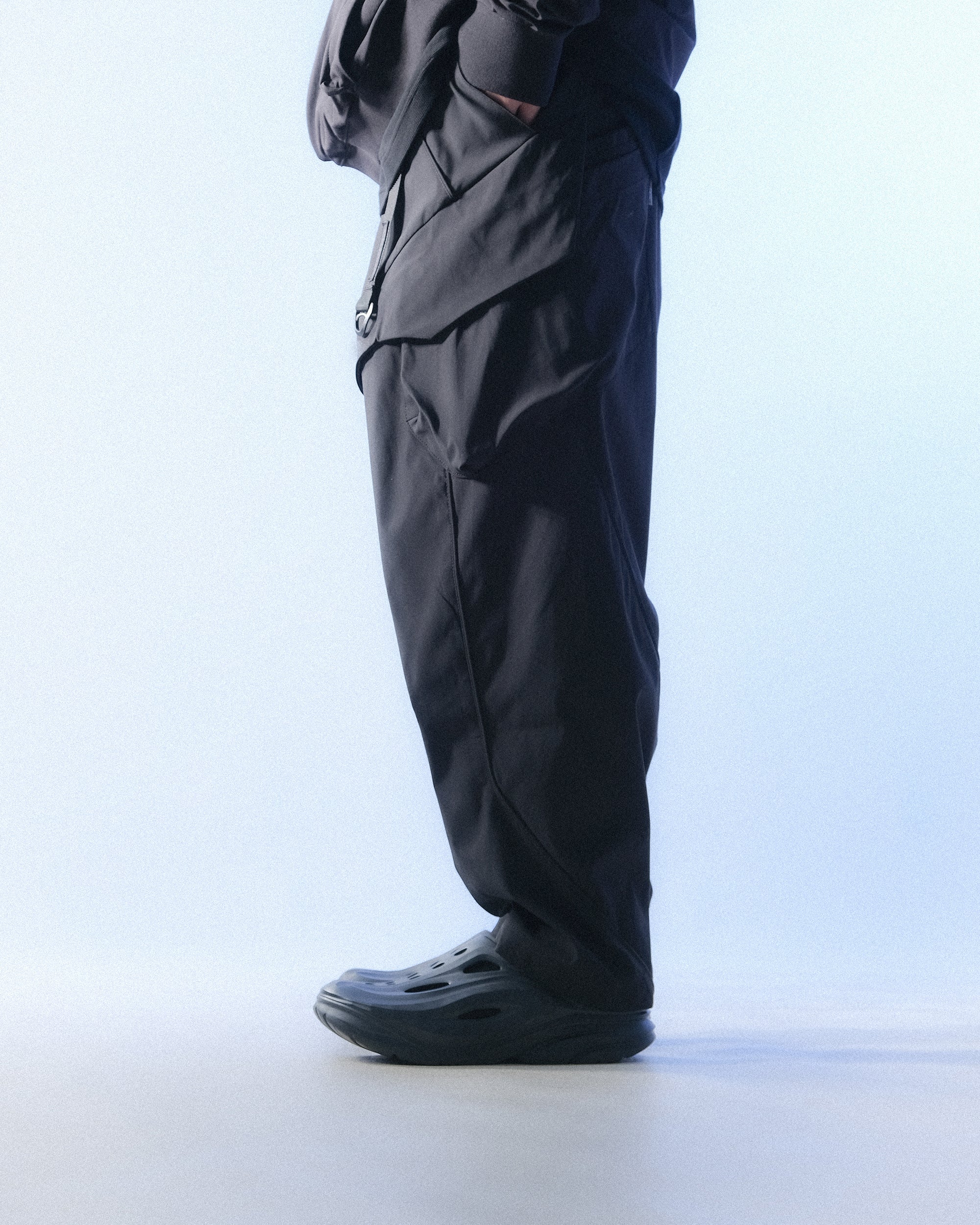 S1 A24-P-01  AngleCut Visor Camber cone Pants (Black)