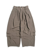 S26-SD1-P / Layered Wide Pants (Brown)