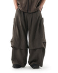 S26-SD1-P / Layered Wide Pants (Brown)