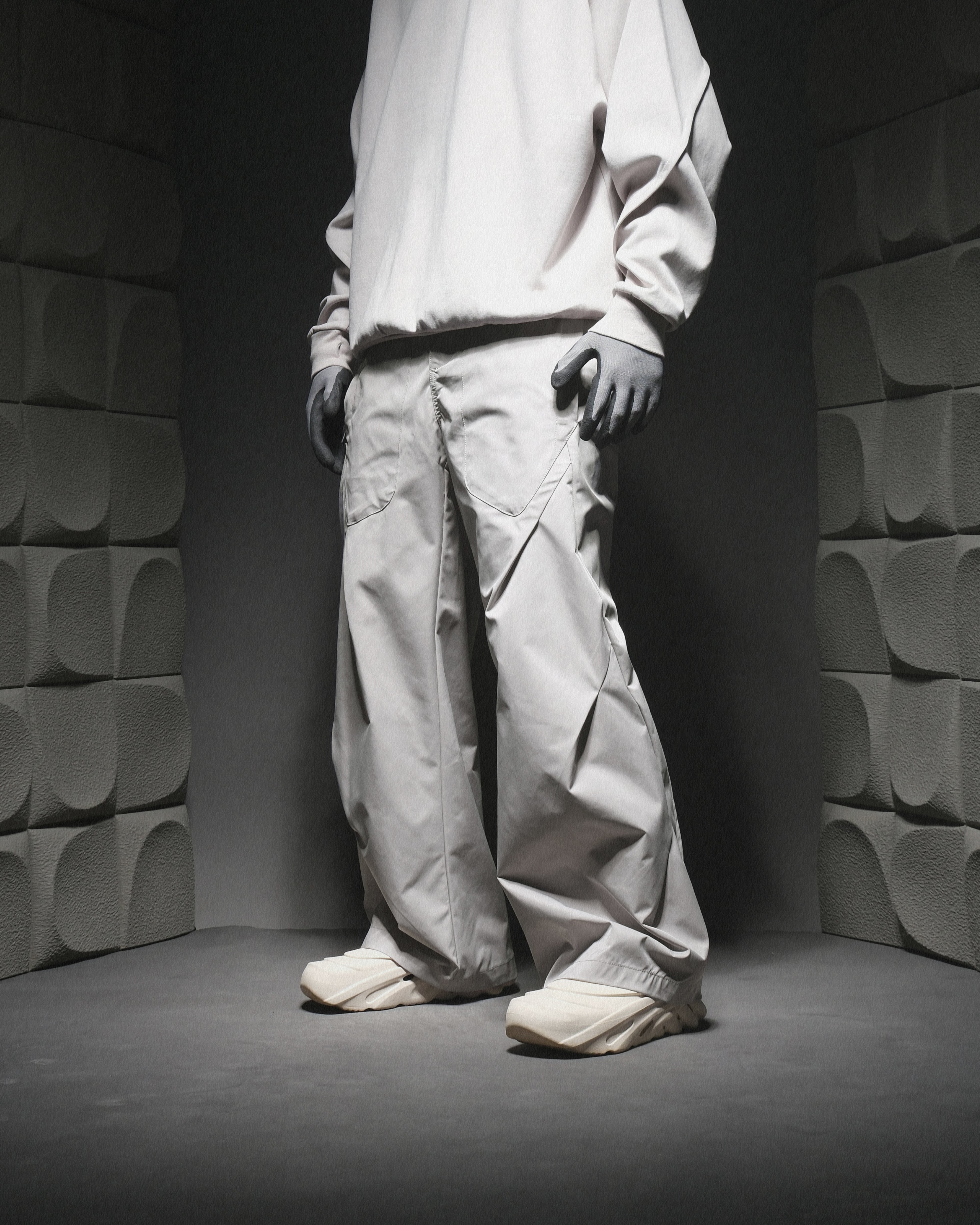 A24-CS-01-P   Futuristic Flare Pants (Bright Brey)