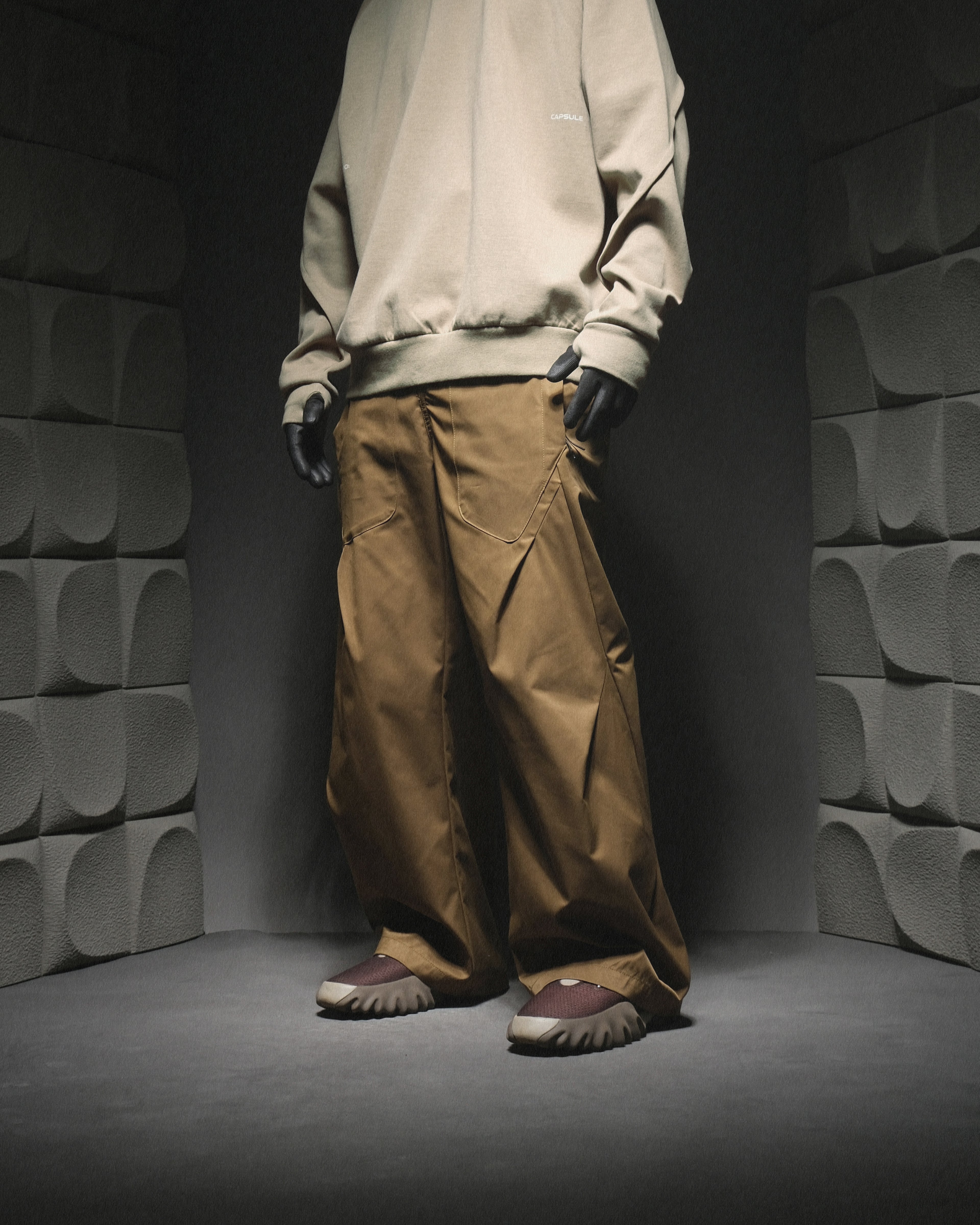 A24-CS-01-P  Futuristic Flare Pants (Golden Brown)