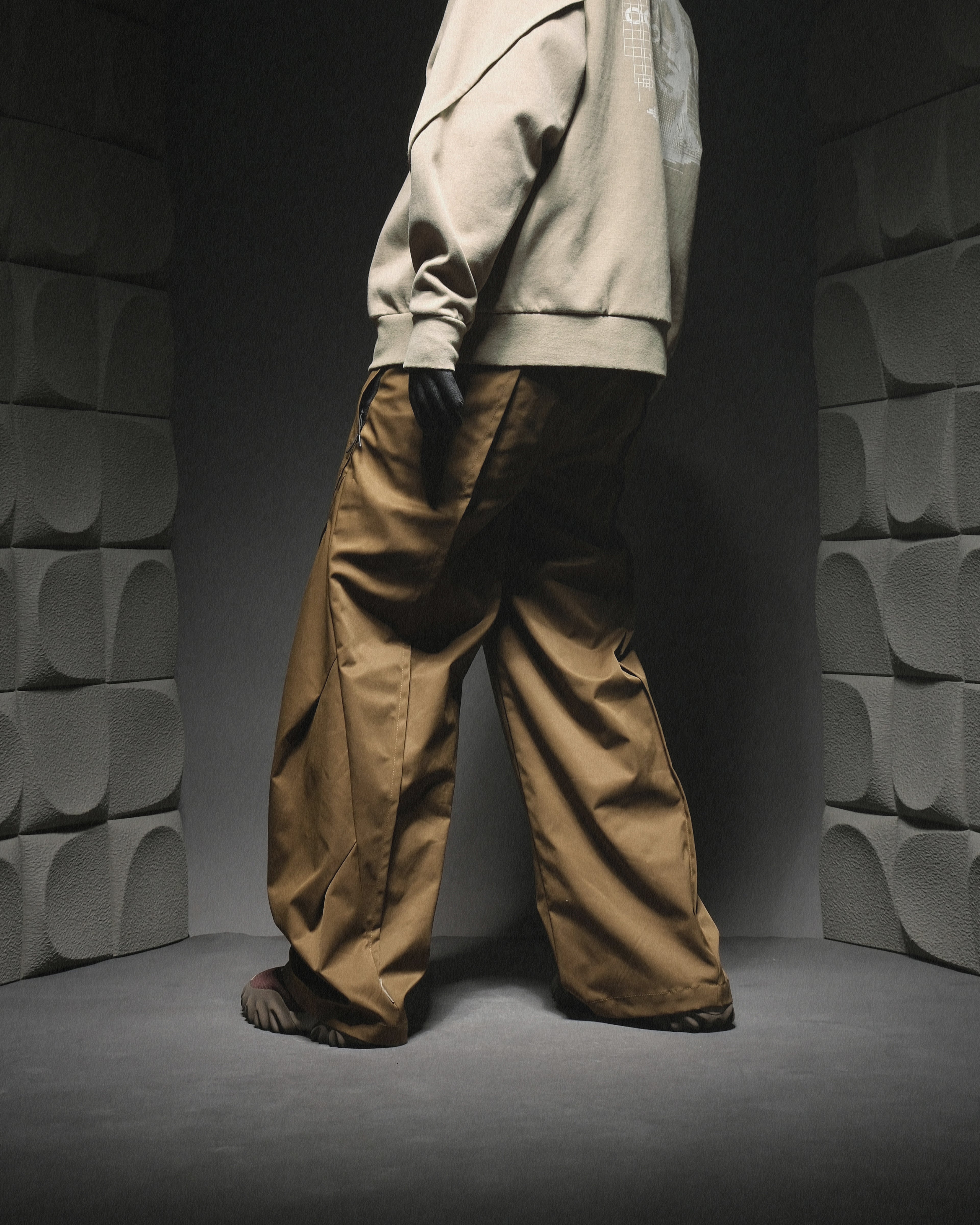 A24-CS-01-P  Futuristic Flare Pants (Golden Brown)