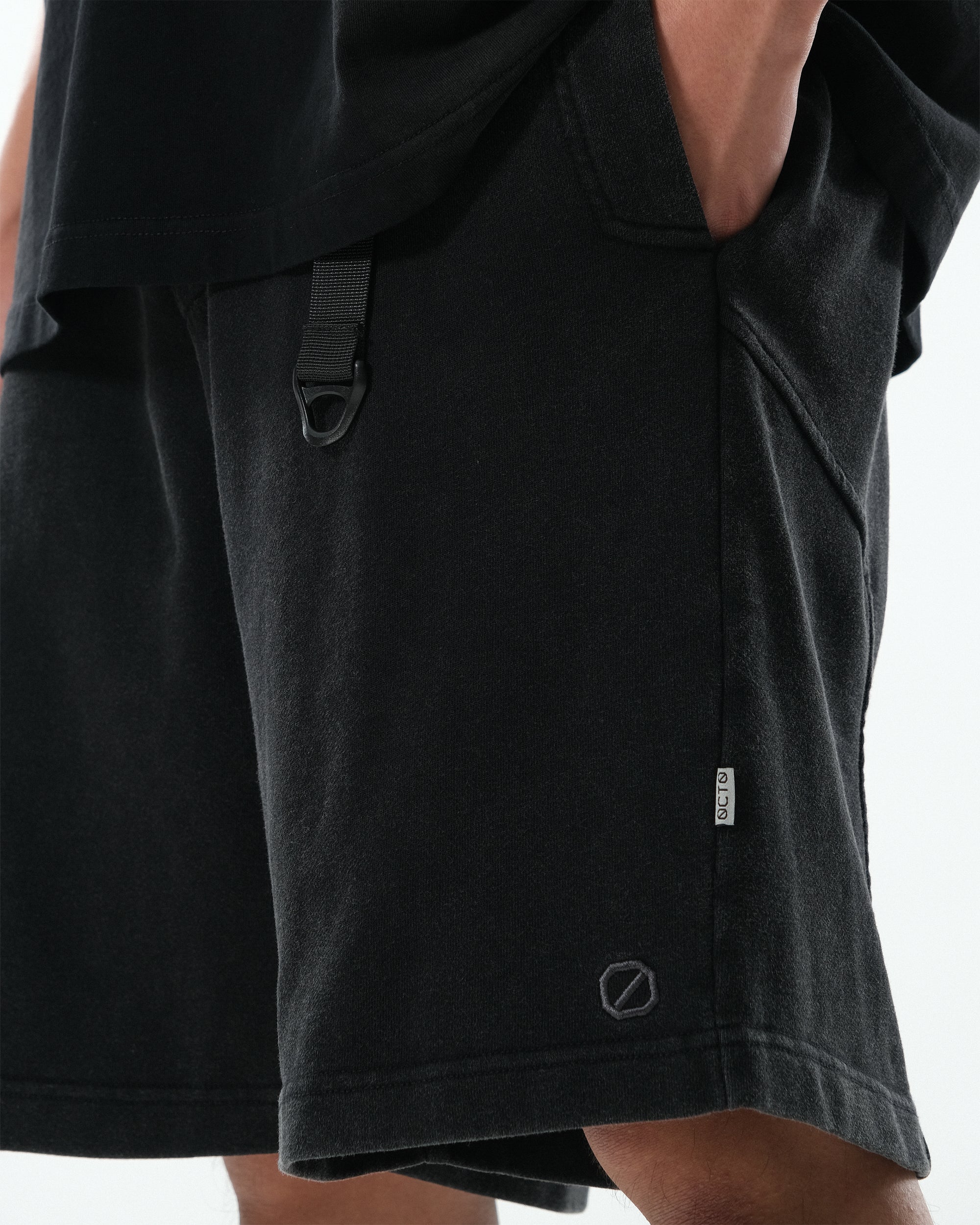 PR/ S25-PRS-01 Washed Shorts (Black)