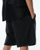 PR/ S25-PRS-01 Washed Shorts (Black)