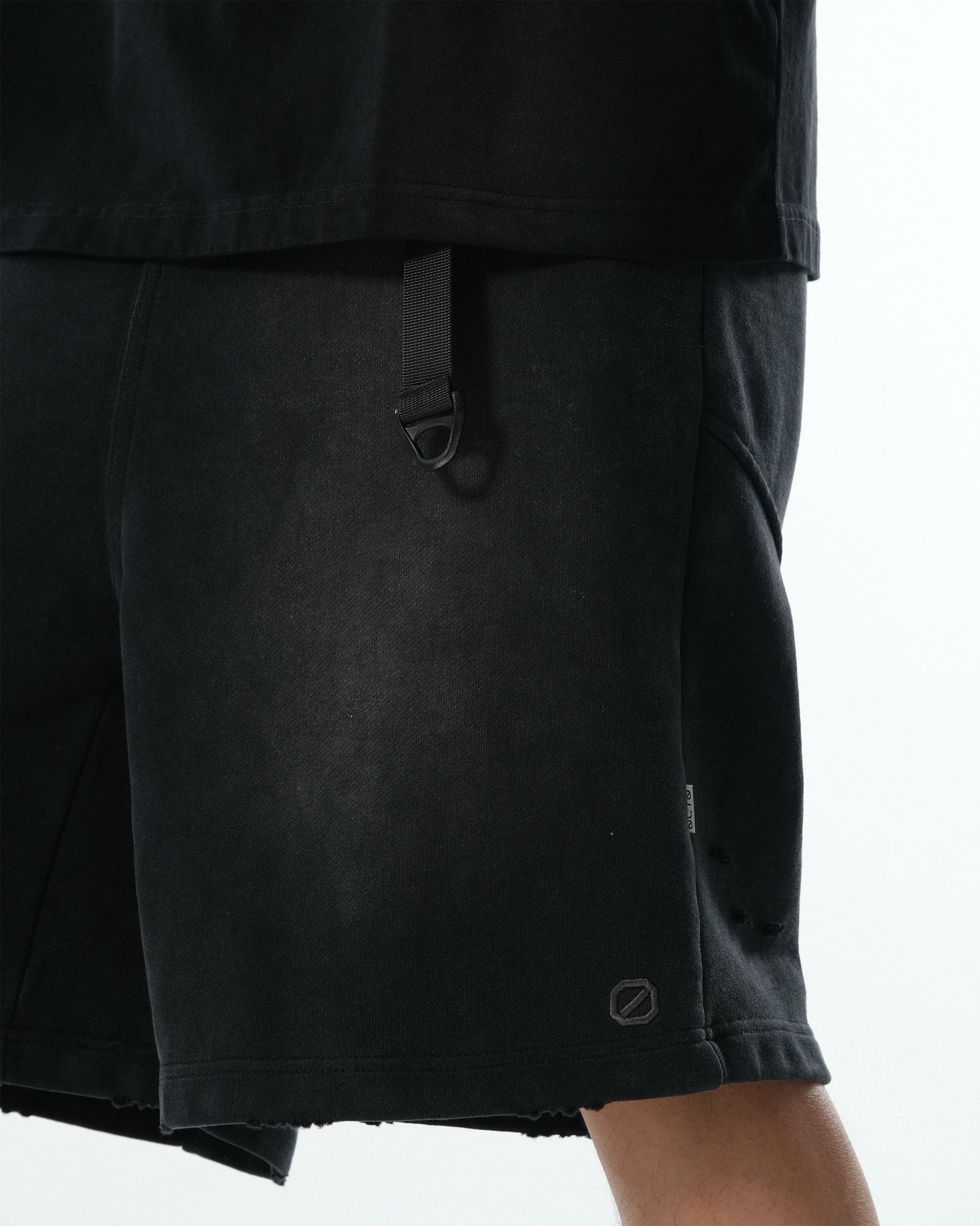 PR/ S25-PRS-02 Washed Shorts (Black)