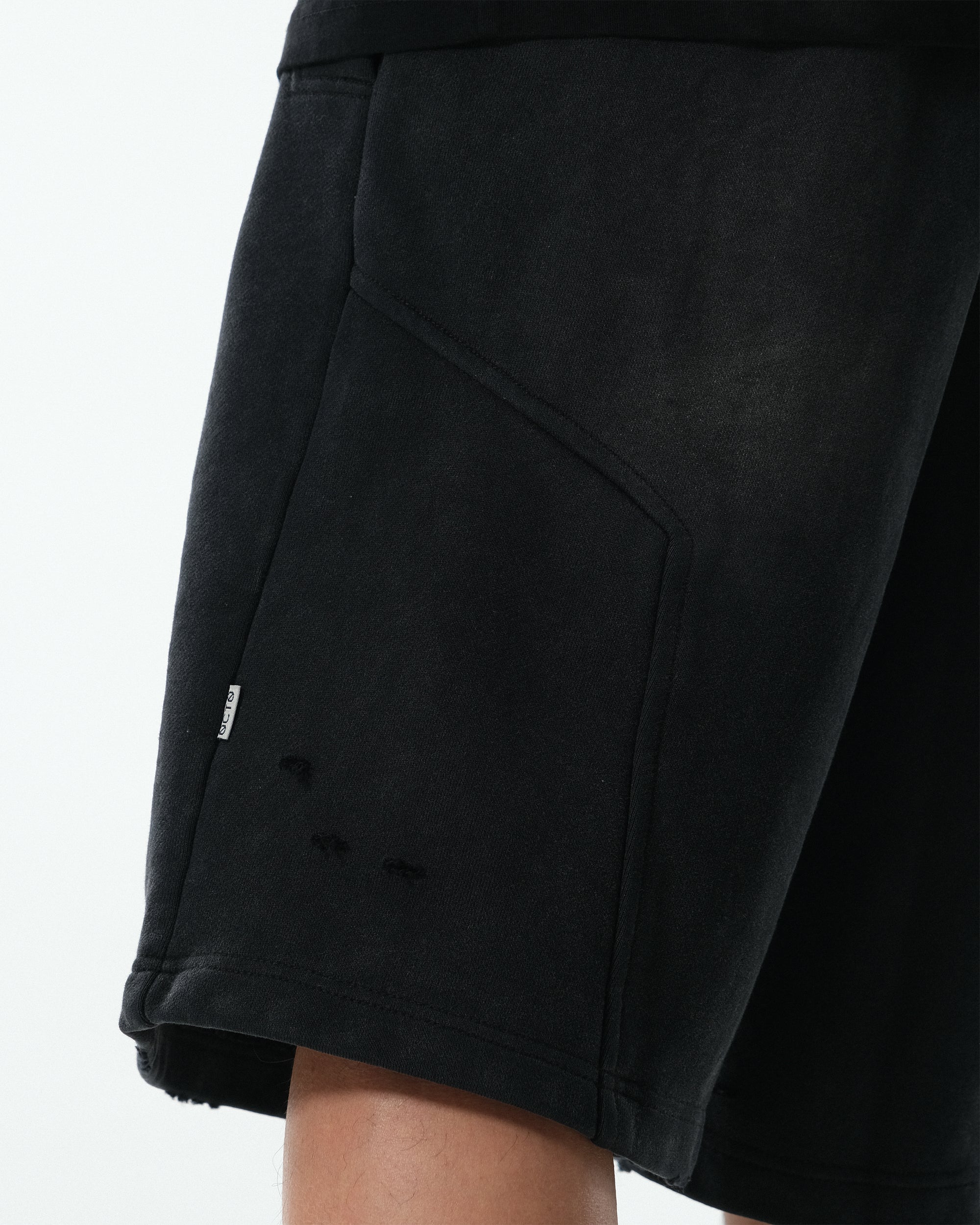 PR/ S25-PRS-02 Washed Shorts (Black)