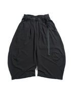 S26-PR-P2 / Light Grid Barrel Pants (Black)