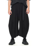 S26-PR-P2 / Light Grid Barrel Pants (Black)