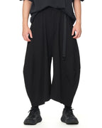 S26-PR-P2 / Light Grid Barrel Pants (Black)
