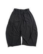 S26-PR-P2 / Light Grid Barrel Pants (Black)