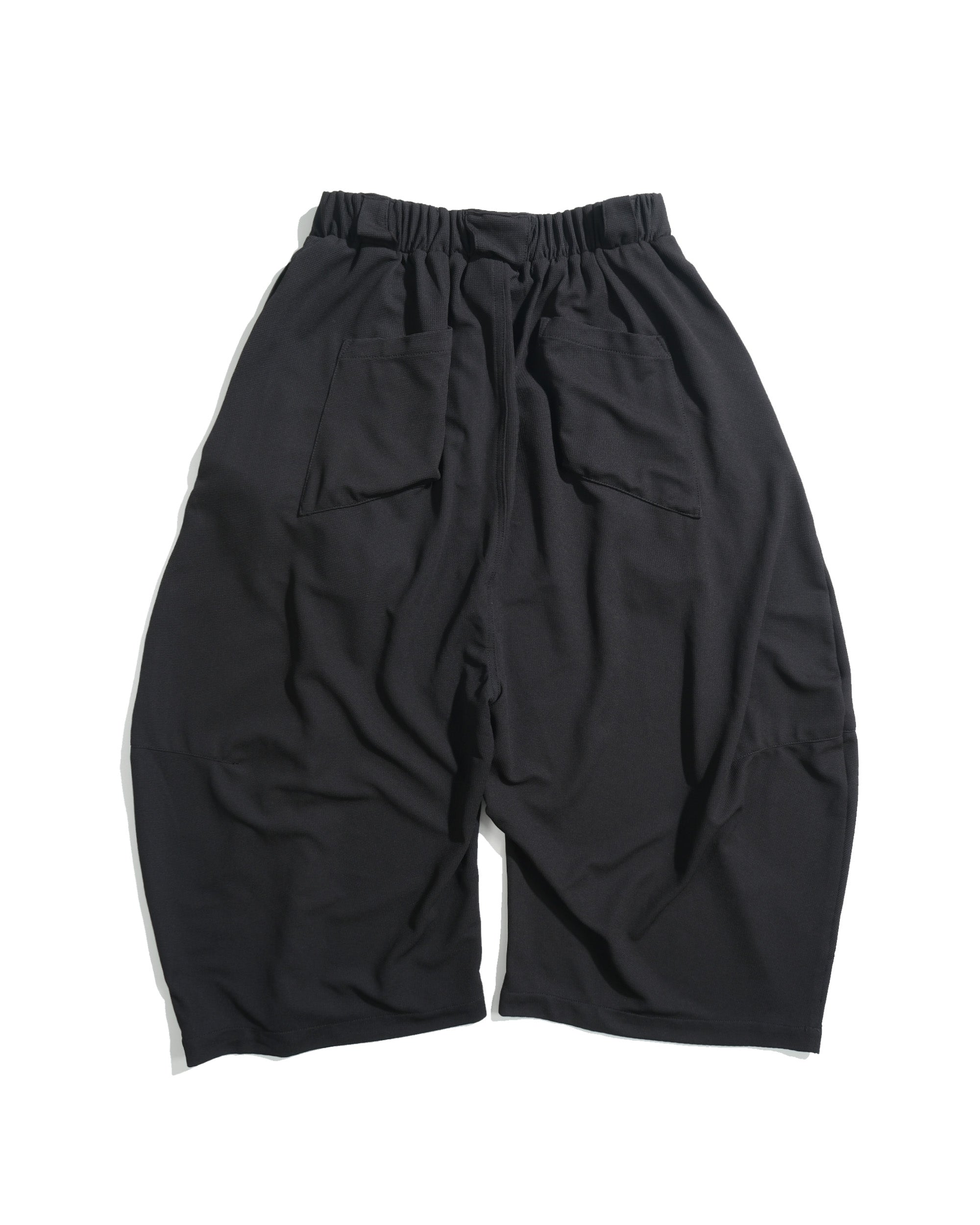 S26-PR-P2 / Light Grid Barrel Pants (Black)