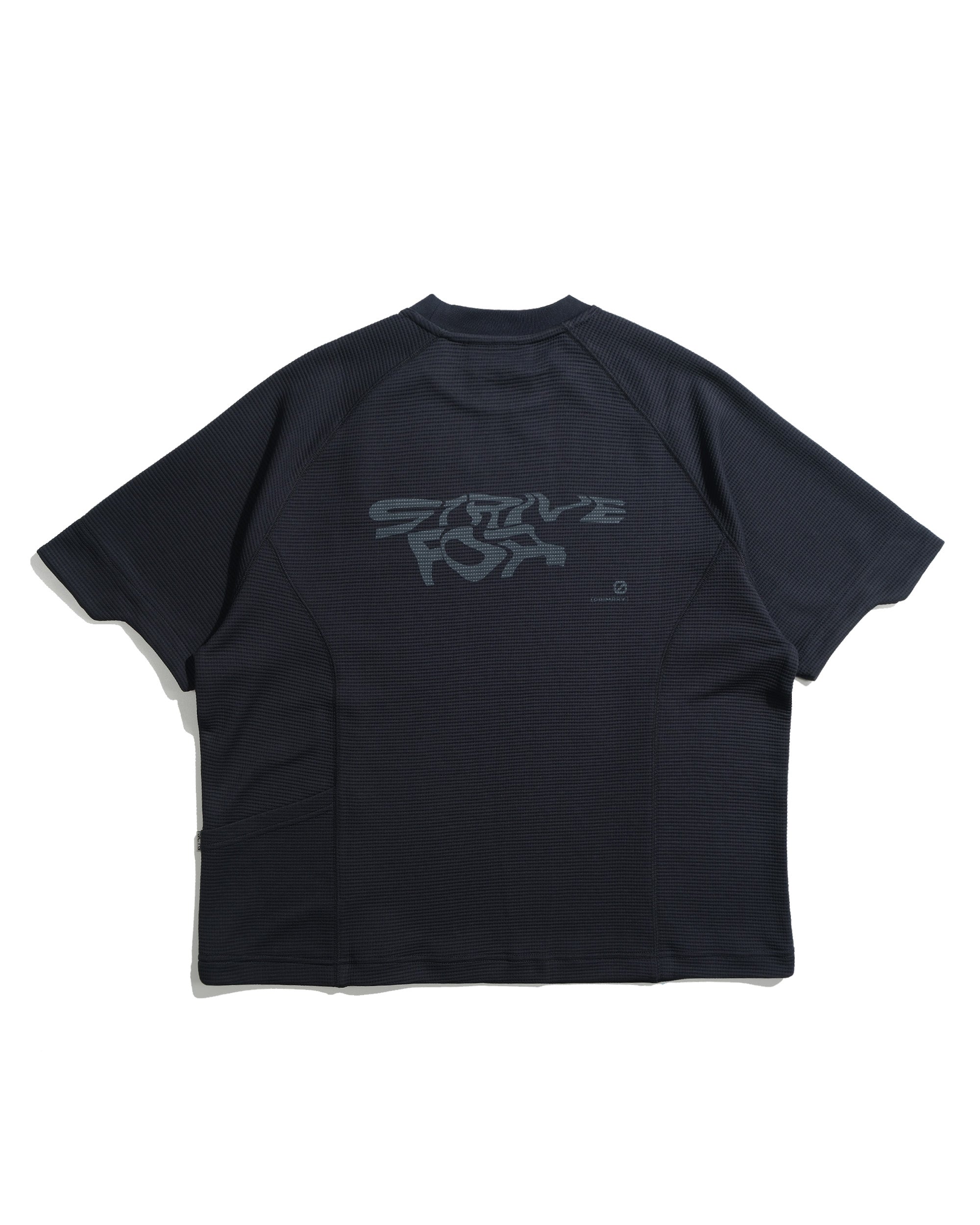 S26-PR-T3 / Light Grid Waffle T-shirt (Dark-Navy)