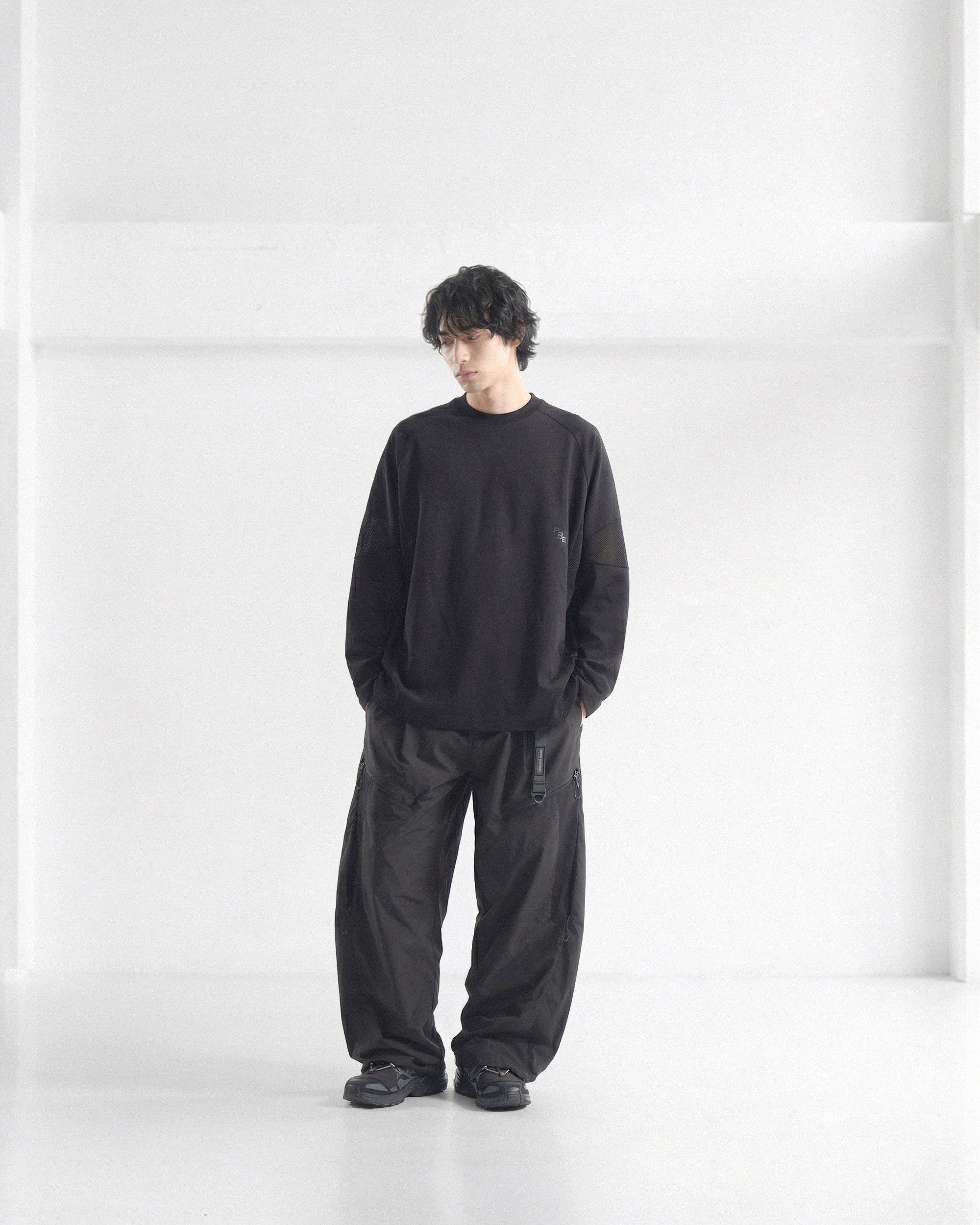 S26-PRE-T1 / Flow Mesh Tee (Black)