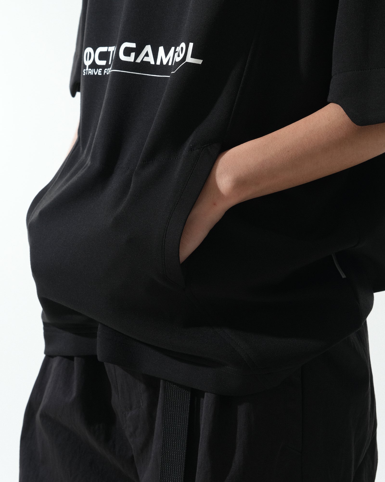 A25-PRE-T1 / Detachable Polo Shirt (Black)