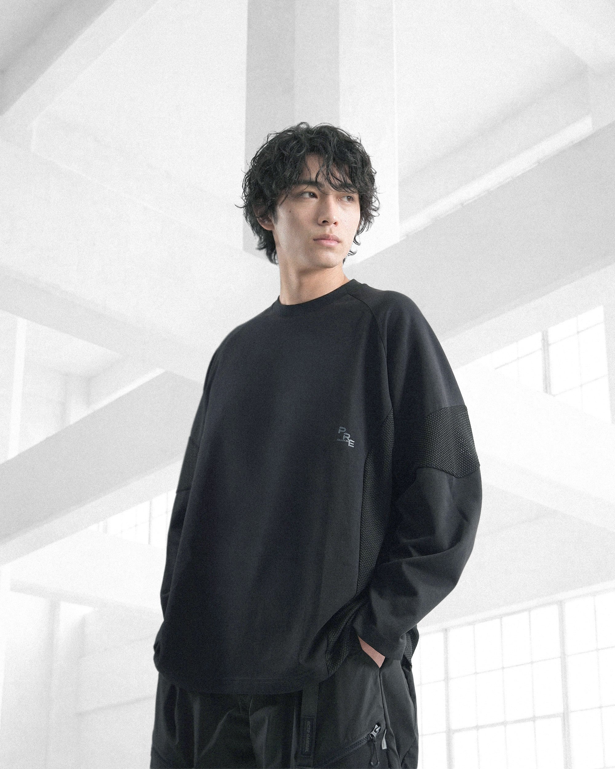 S26-PRE-T1 / Flow Mesh Tee (Black)