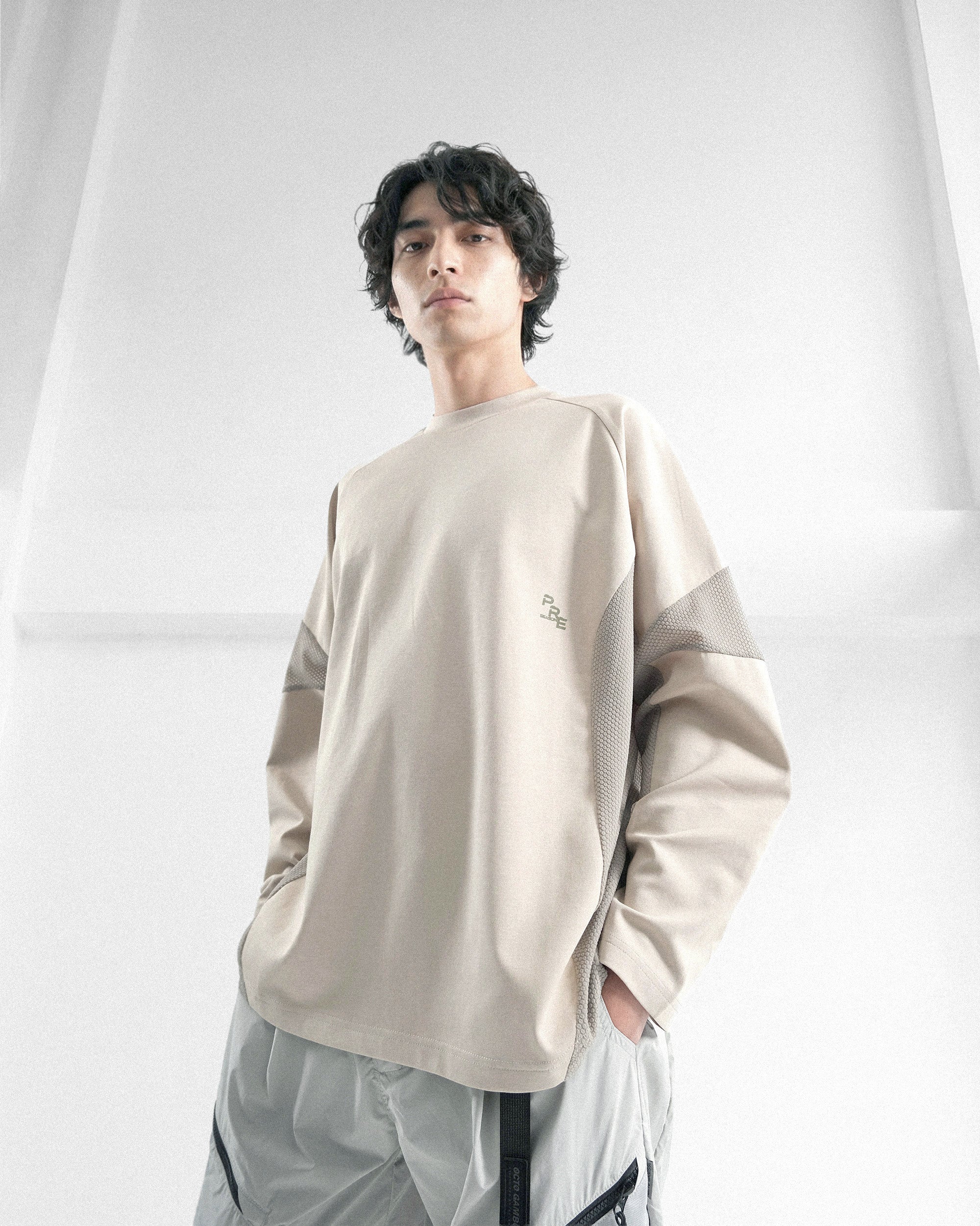 S26-PRE-T1 / Flow Mesh Tee (Sand)