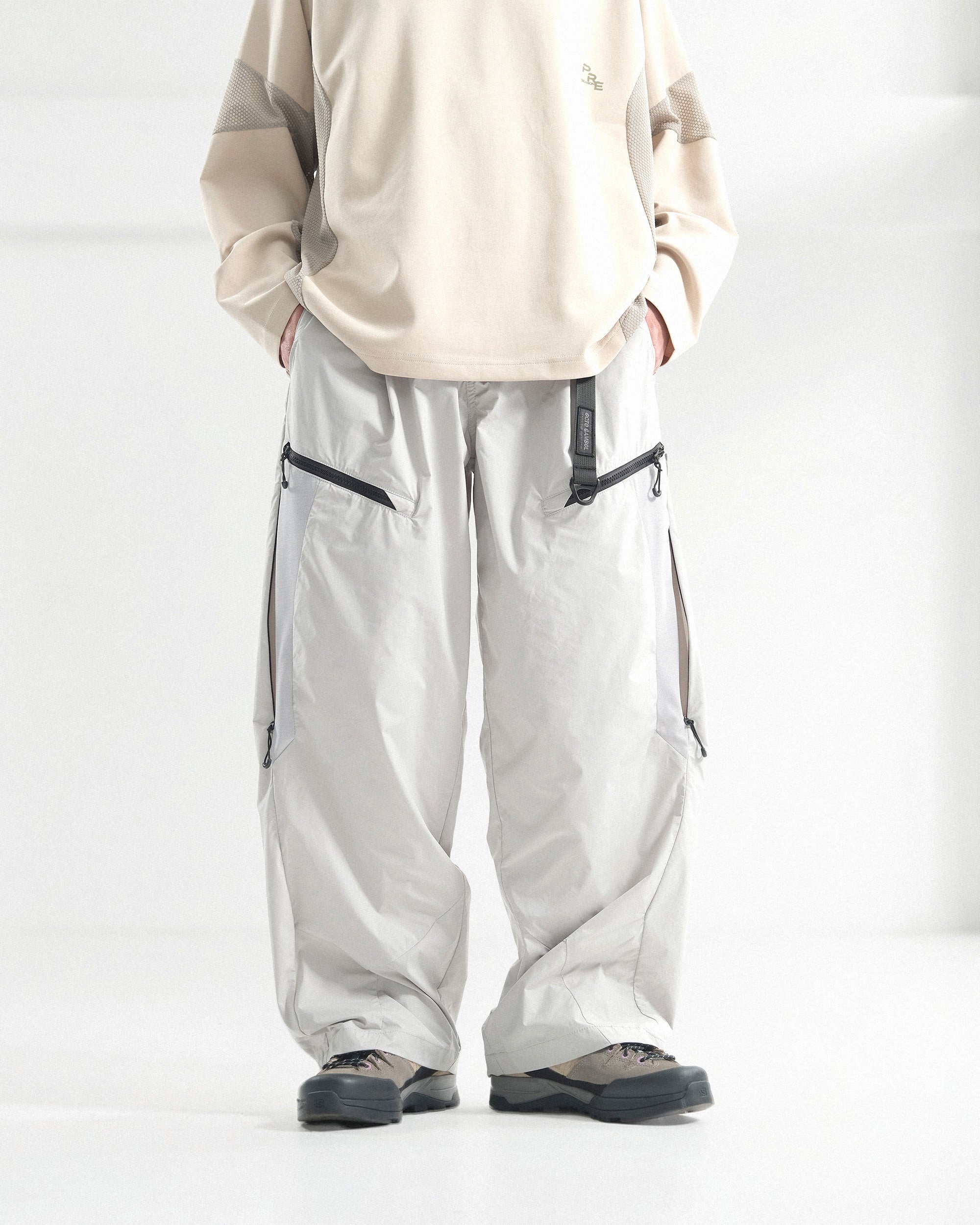 S26-PRE-P / Vent Zip Pants (Light Grey)