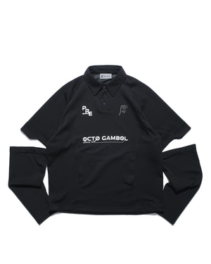 A25-PRE-T1 / Detachable Polo Shirt (Black)