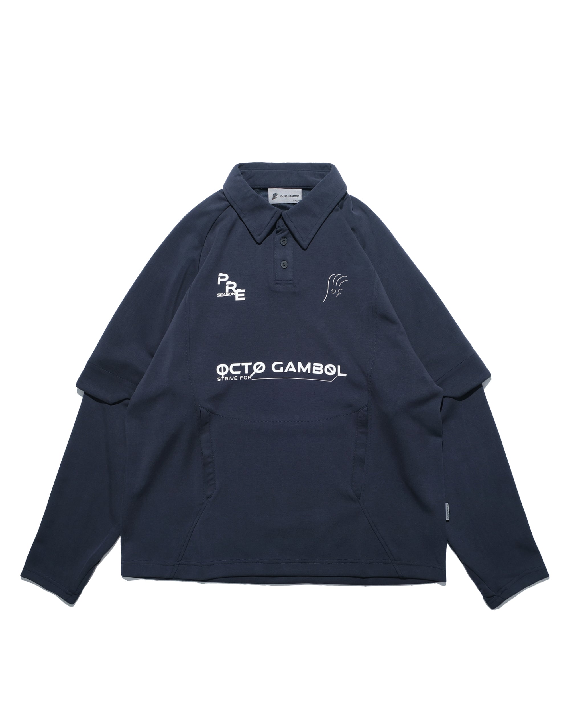 A25-PRE-T1 / Detachable Polo Shirt (Navy)