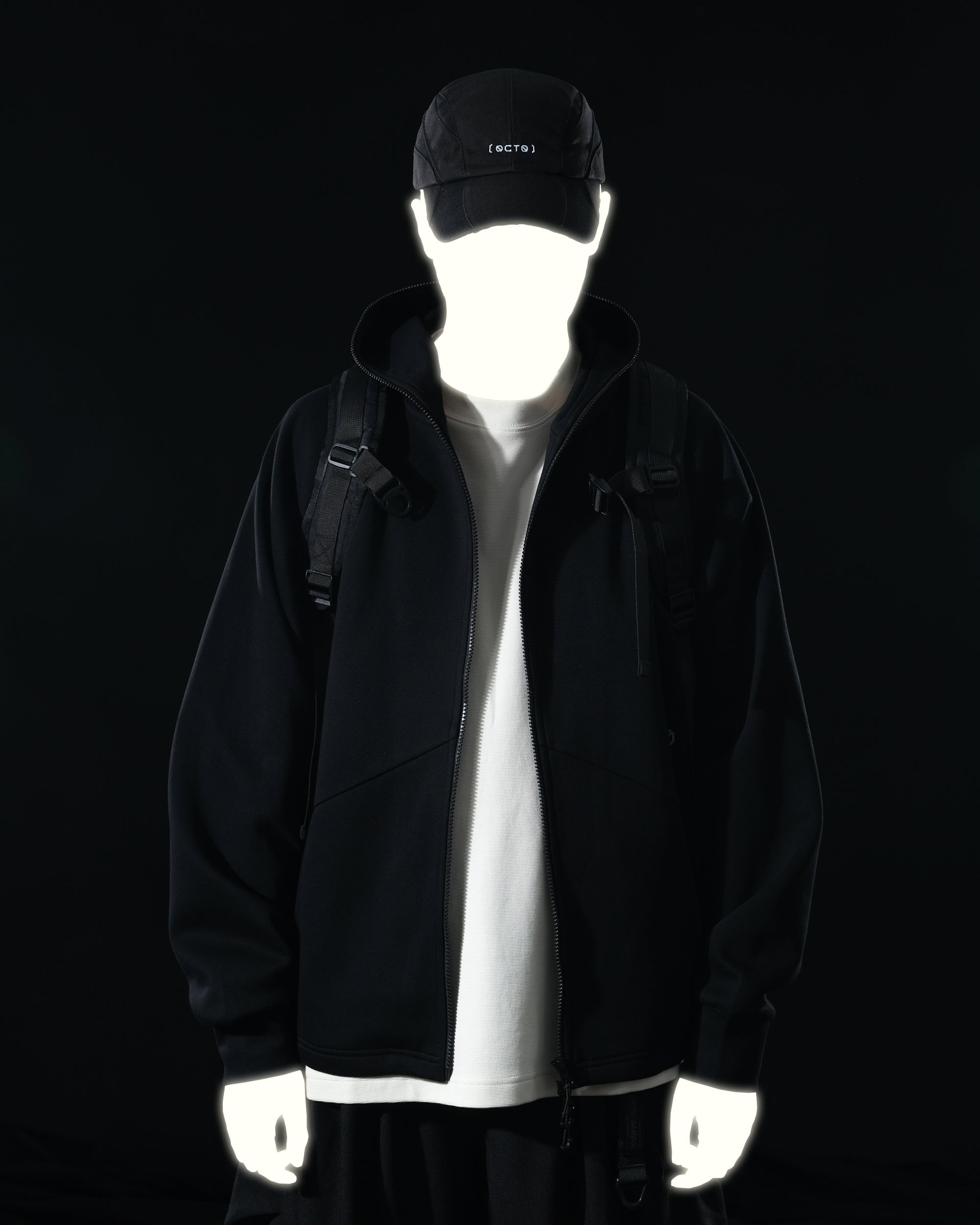 A25-PRH-01 Primary Reflect Zip-up(Black)