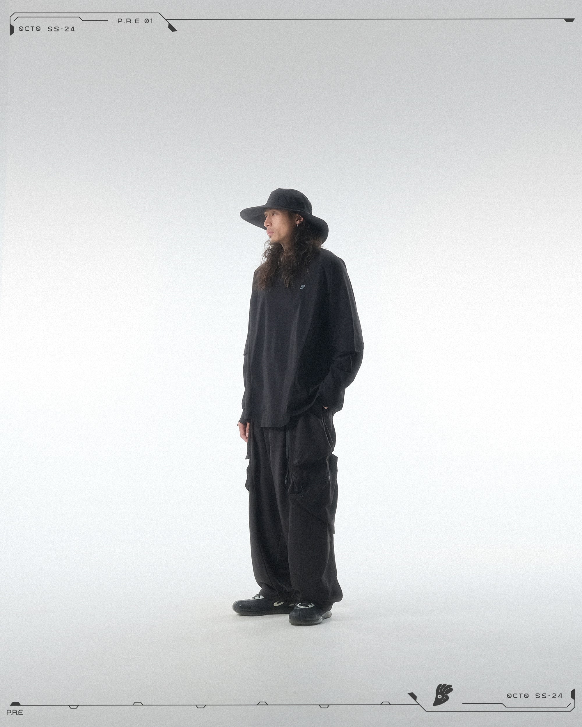 PRE - SEASON —S24 PS-01T-2   Sukkiri Twin Layer T-shirt (Black)