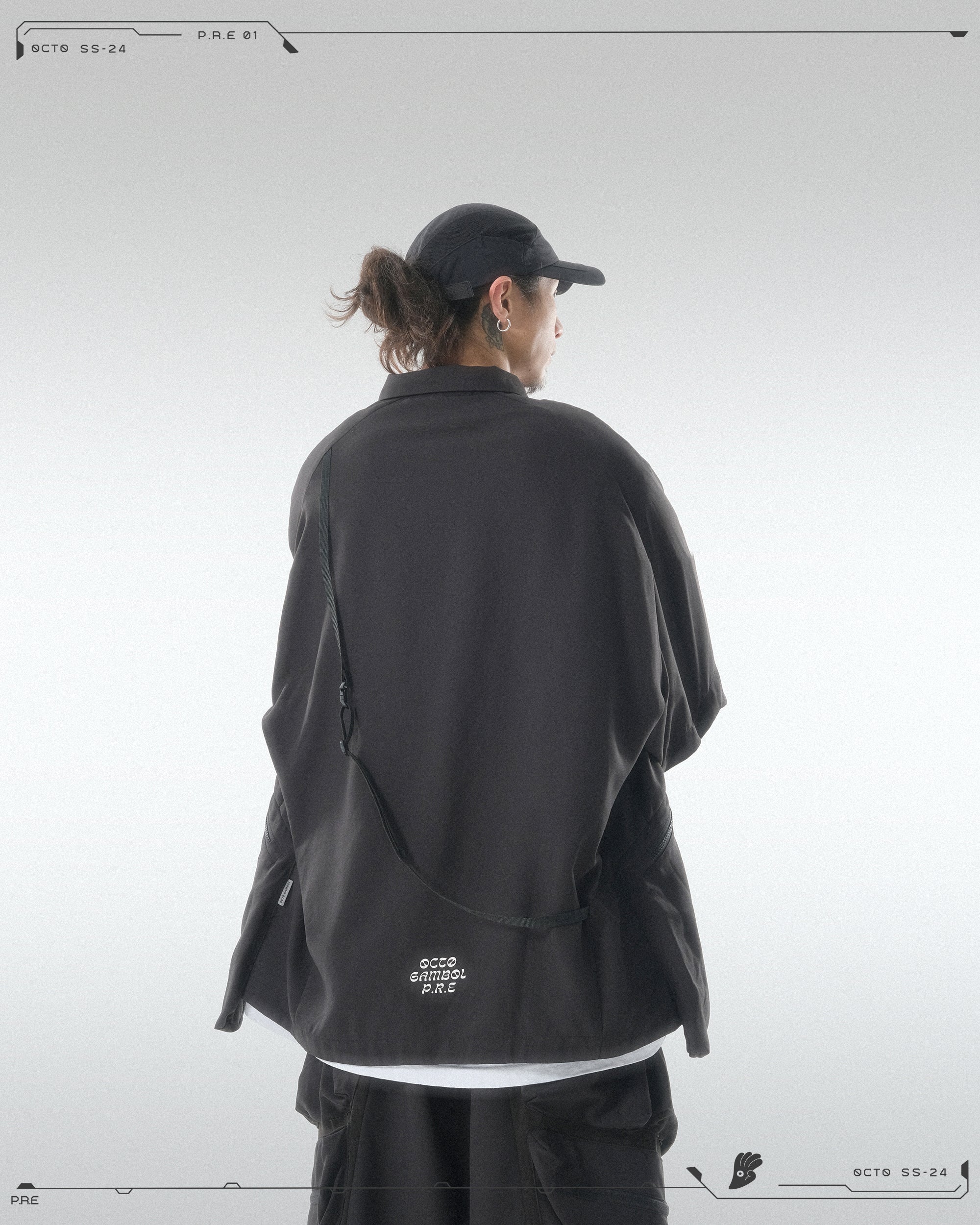 PRE - SEASON  —S24 PS-01J Detachable Sleeves Blazer  (Black)