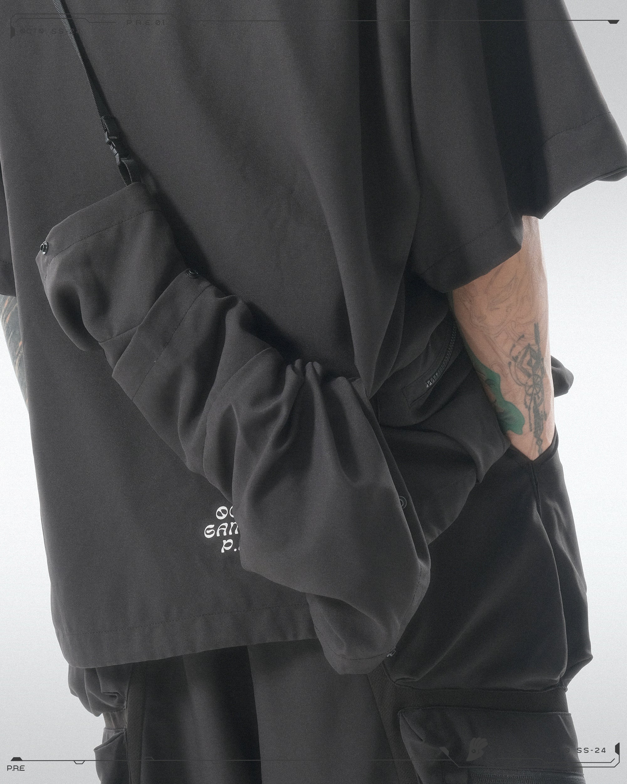 PRE - SEASON  —S24 PS-01J Detachable Sleeves Blazer  (Black)