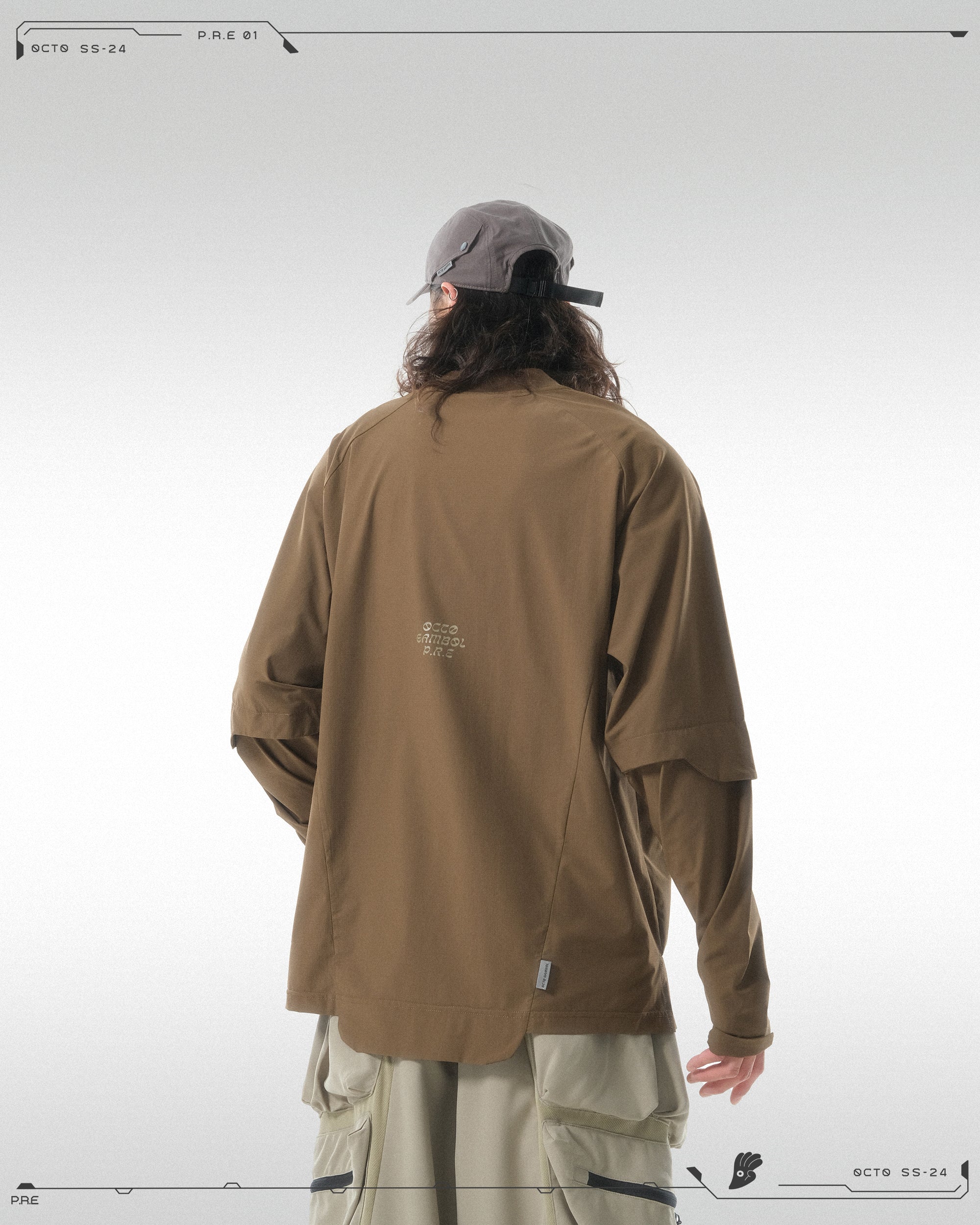 PRE - SEASON —S24 PS-01T-2   Sukkiri Twin Layer T-shirt (Brown)