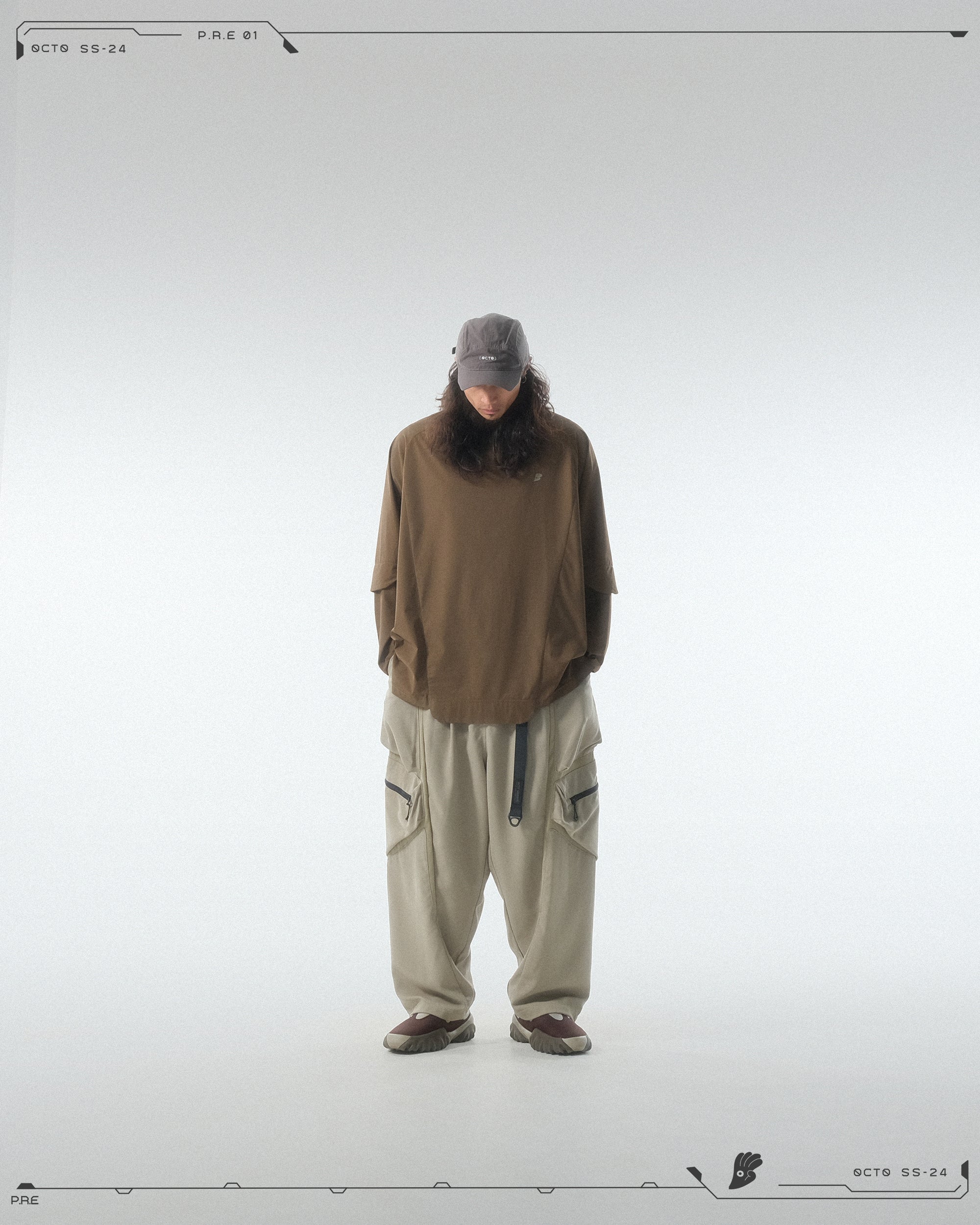 PRE - SEASON —S24 PS-01T-2   Sukkiri Twin Layer T-shirt (Brown)