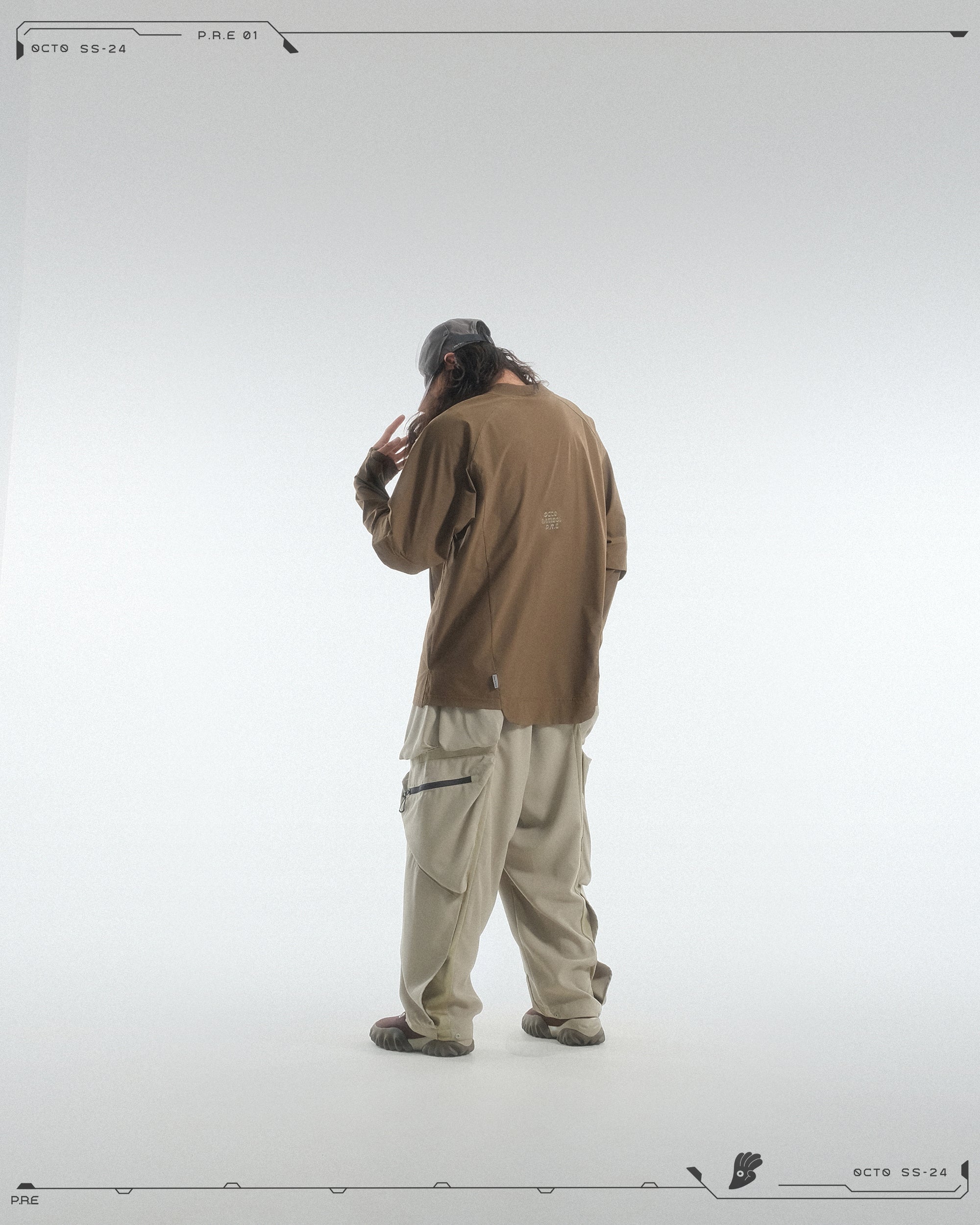PRE - SEASON —S24 PS-01T-2   Sukkiri Twin Layer T-shirt (Brown)