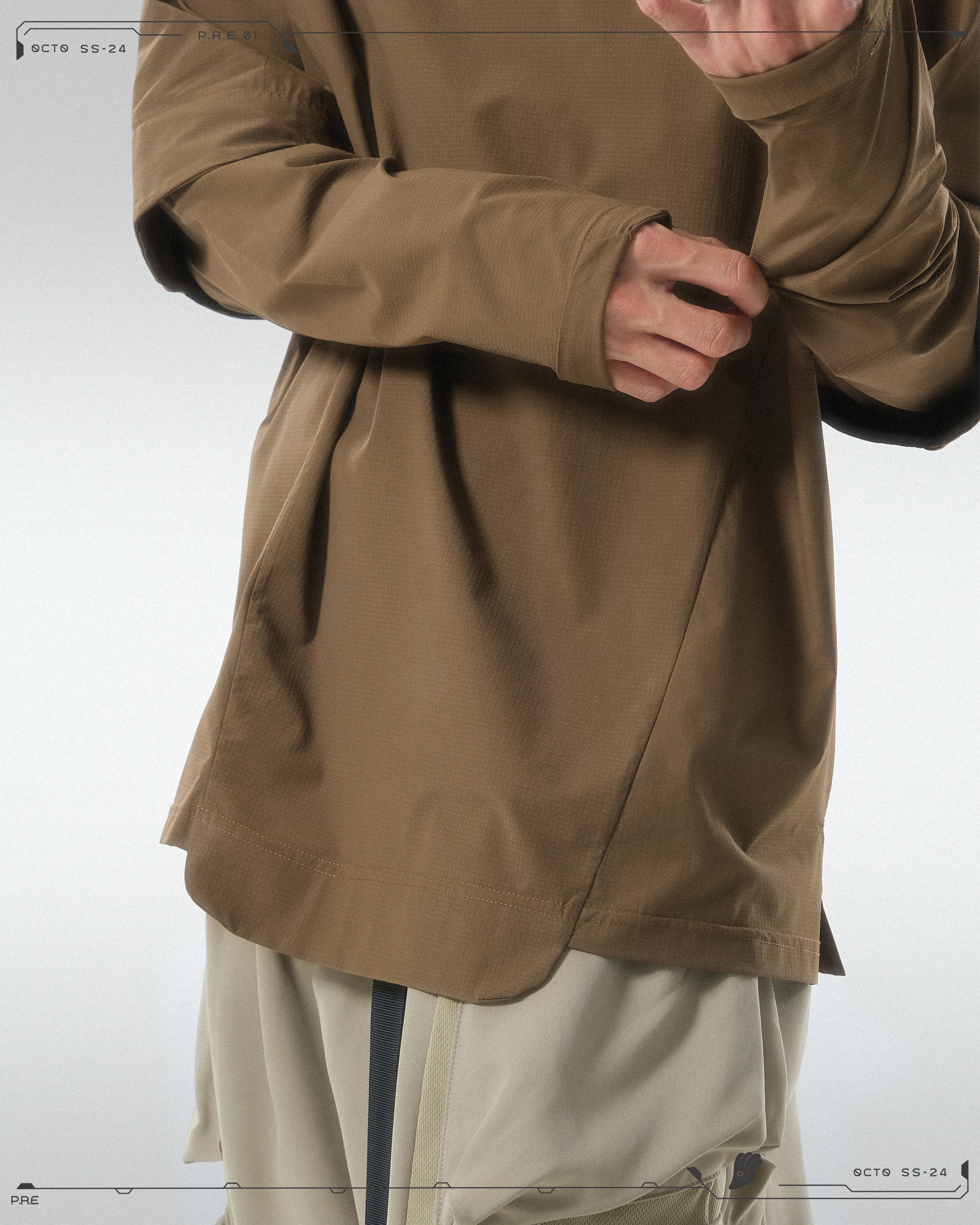 PRE - SEASON —S24 PS-01T-2   Sukkiri Twin Layer T-shirt (Brown)