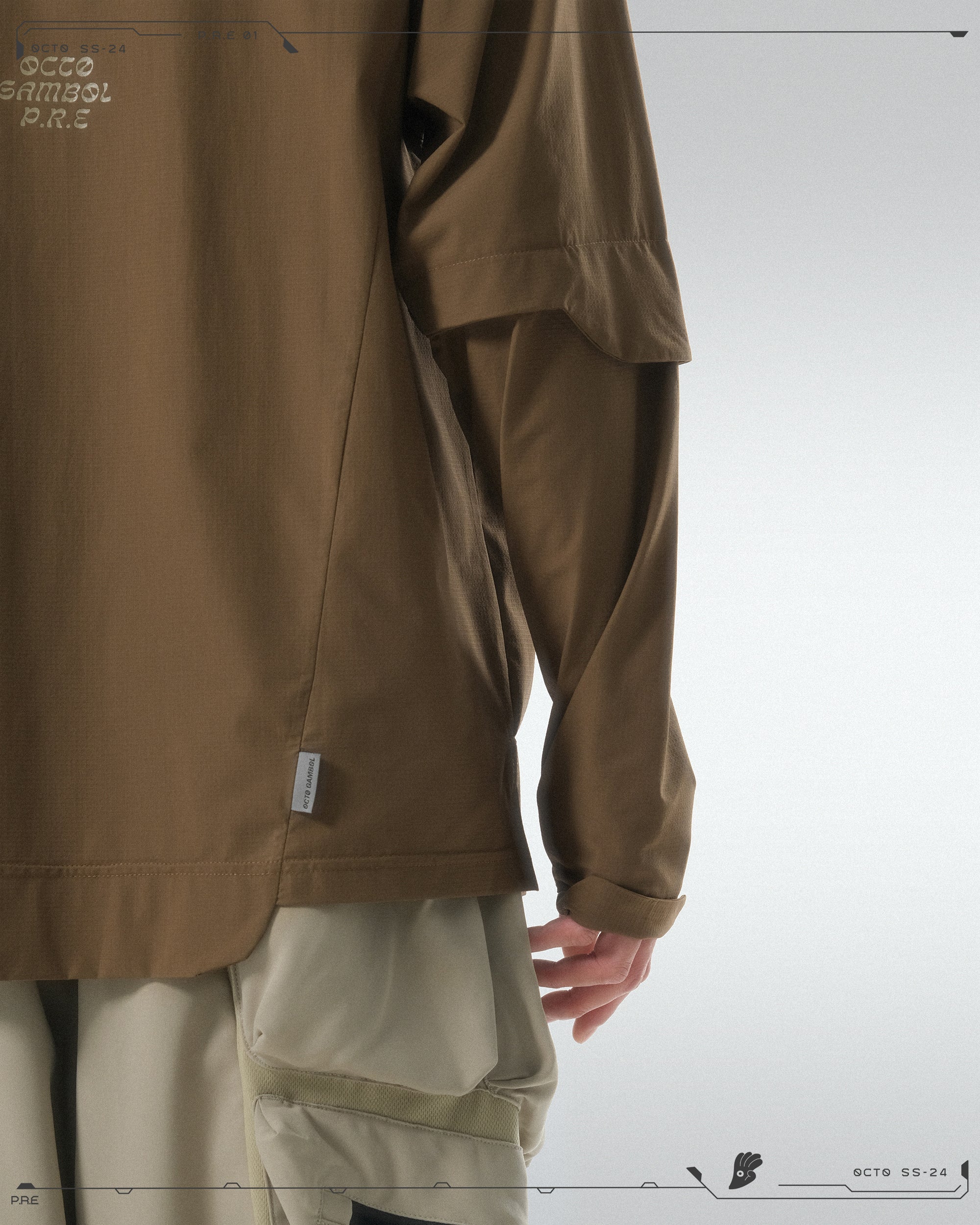 PRE - SEASON —S24 PS-01T-2   Sukkiri Twin Layer T-shirt (Brown)