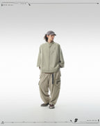 PRE - SEASON —S24 PS-01T-1   Sukkiri Open Chest T-shirt (Taupe Khaki)