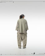PRE - SEASON —S24 PS-01T-1   Sukkiri Open Chest T-shirt (Taupe Khaki)