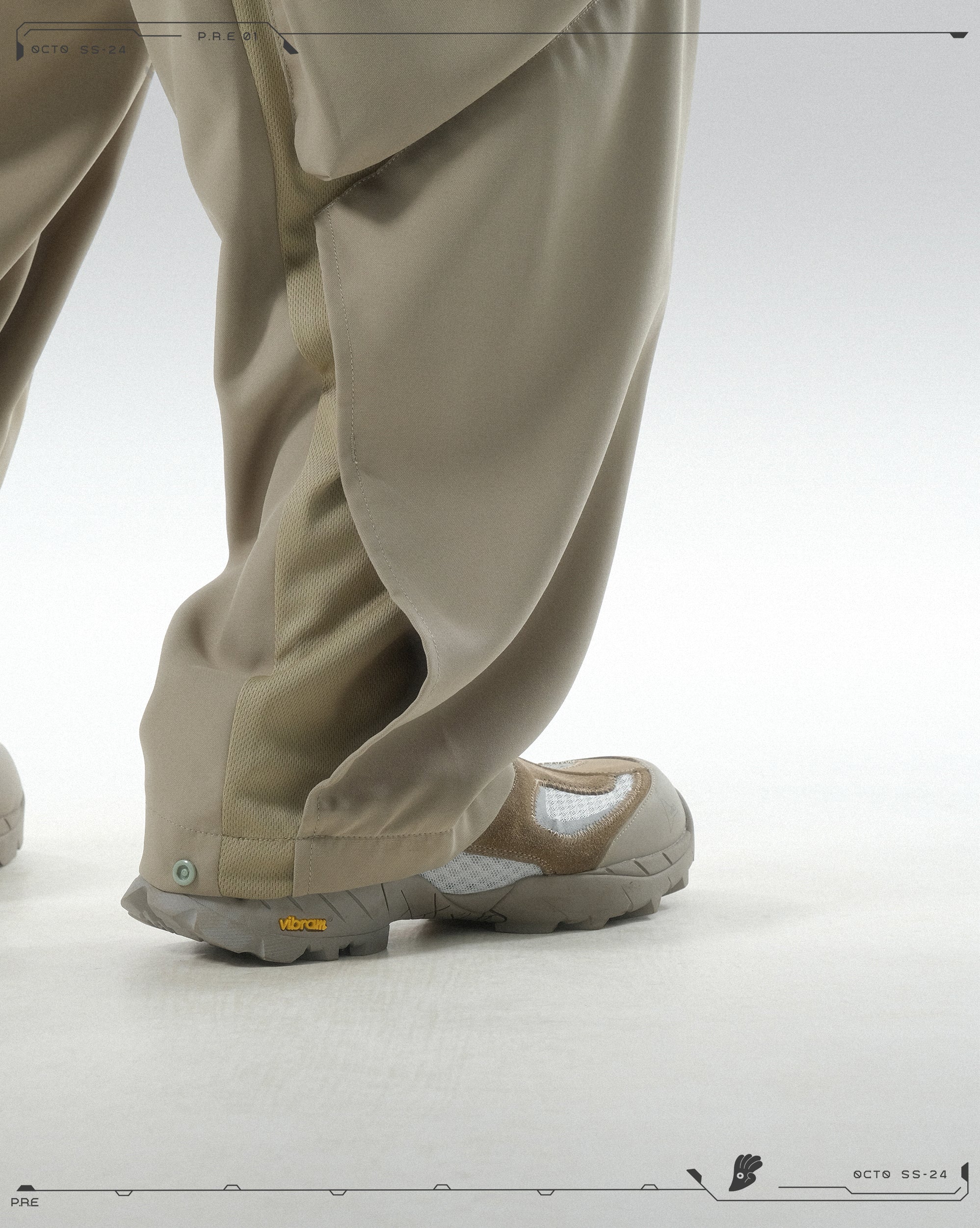 PRE - SEASON —S24 PS-01P  Stereoscopic Tornado Vertical Pants  (Pewter Khaki)