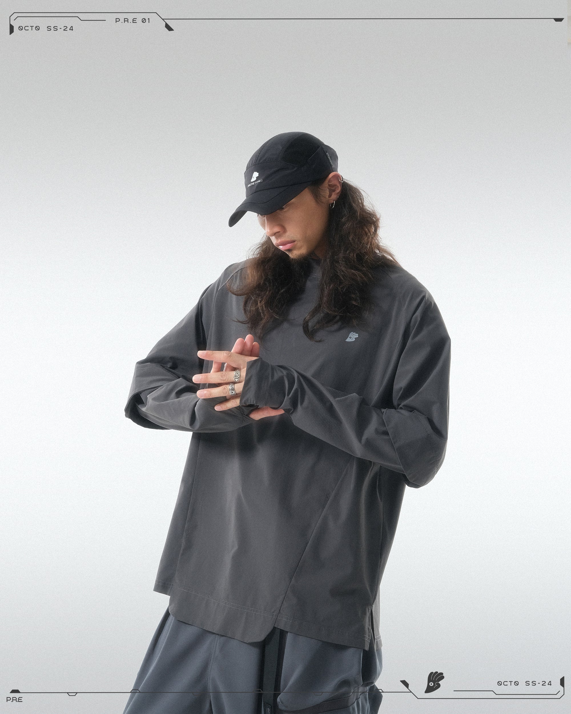 PRE - SEASON —S24 PS-01T-2   Sukkiri Twin Layer T-shirt (Shadow Grey)