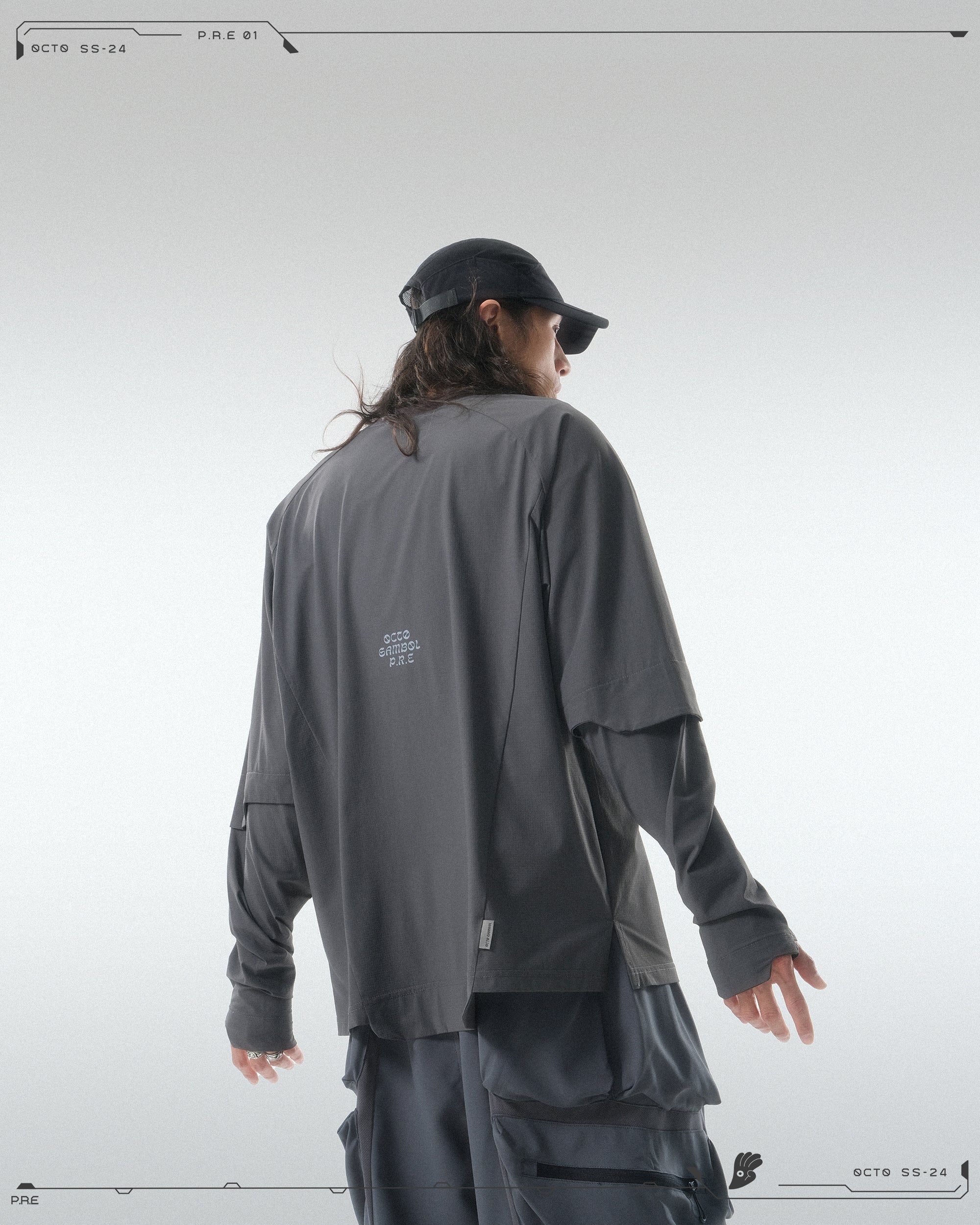 PRE - SEASON —S24 PS-01T-2   Sukkiri Twin Layer T-shirt (Shadow Grey)