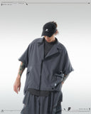 PRE - SEASON  —S24 PS-01J Detachable Sleeves Blazer  (Shadow Grey)