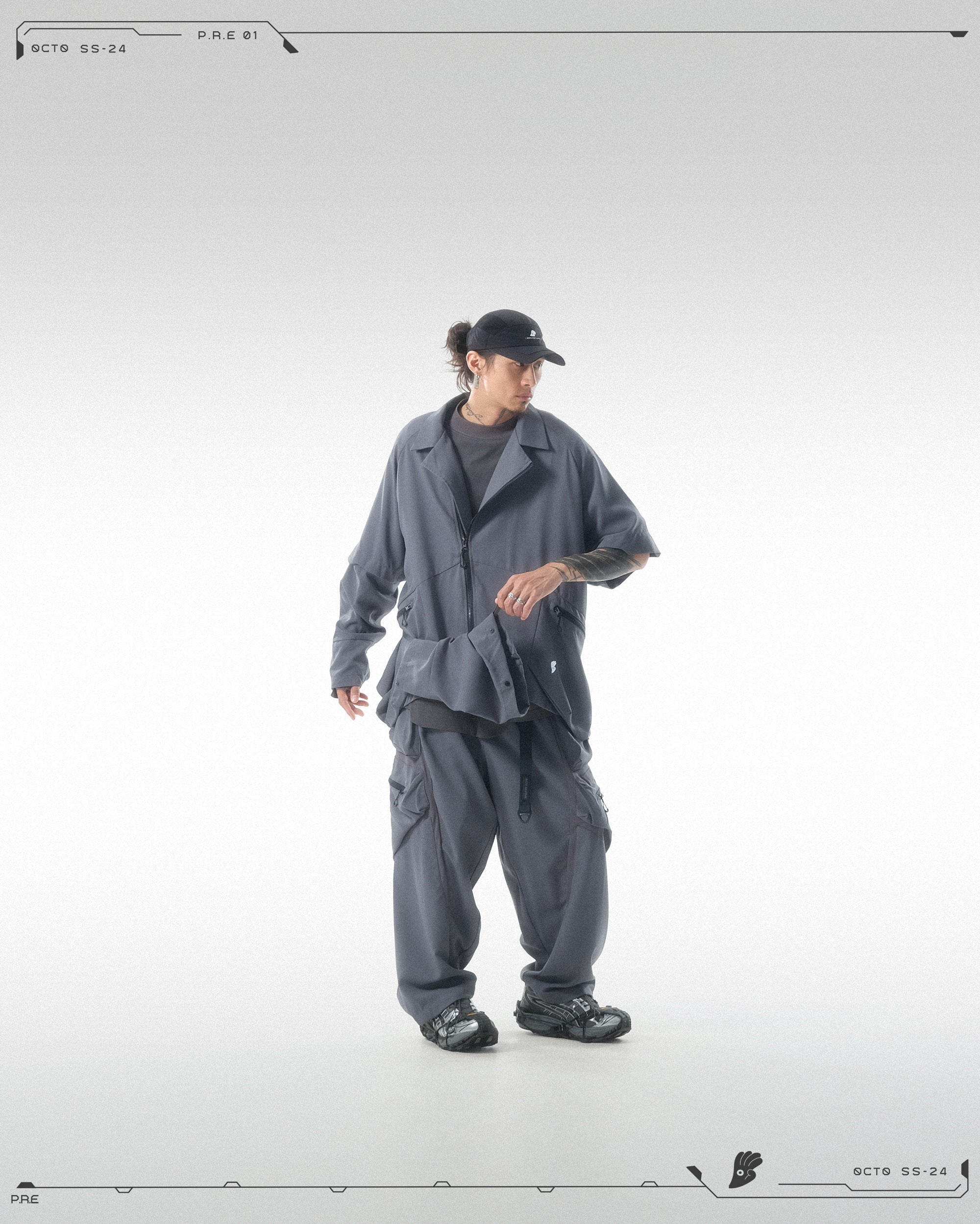 PRE - SEASON —S24 PS-01P  Stereoscopic Tornado Vertical Pants  (Shadow Grey)