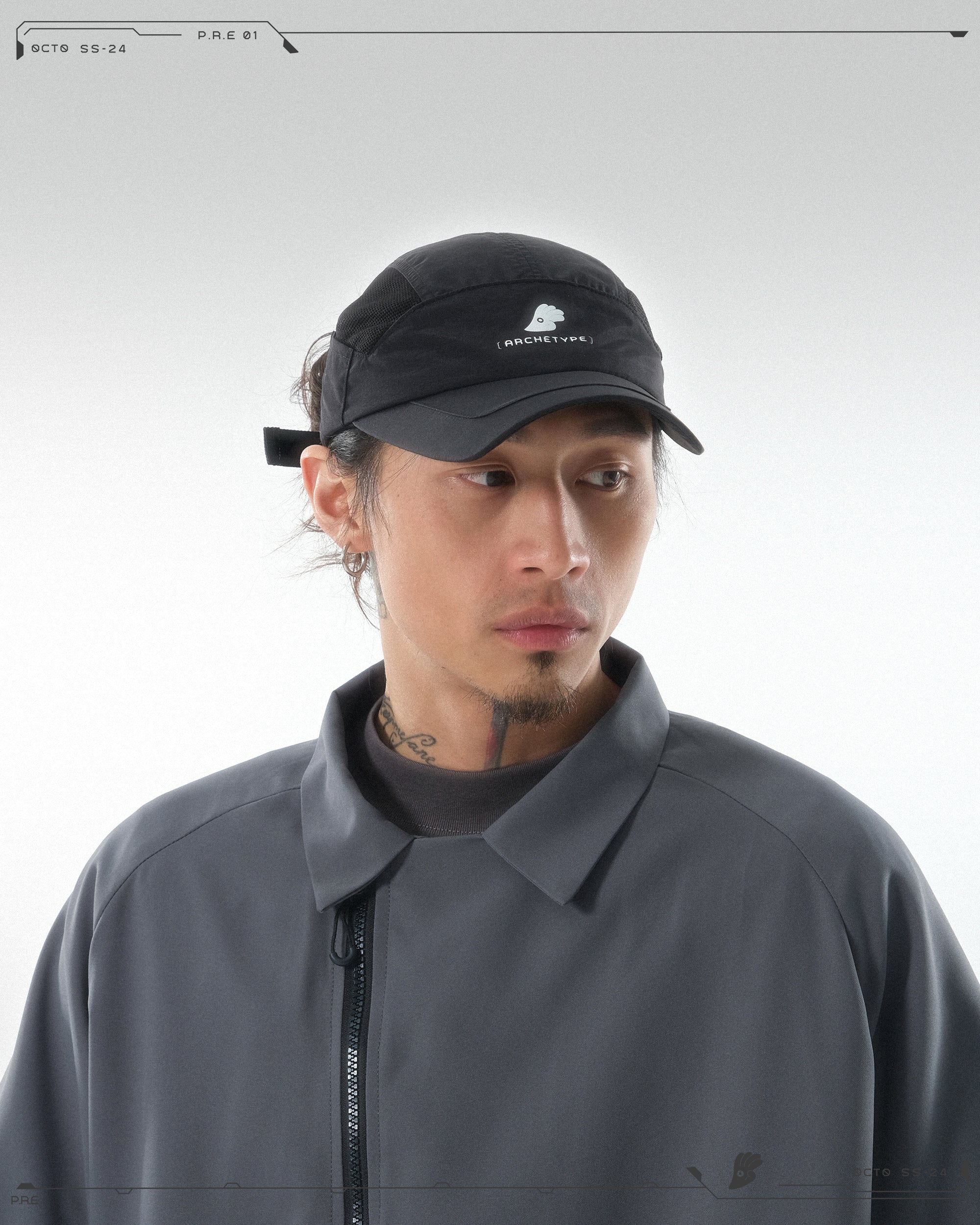 PRE - SEASON  —S24 PS-01J Detachable Sleeves Blazer  (Shadow Grey)