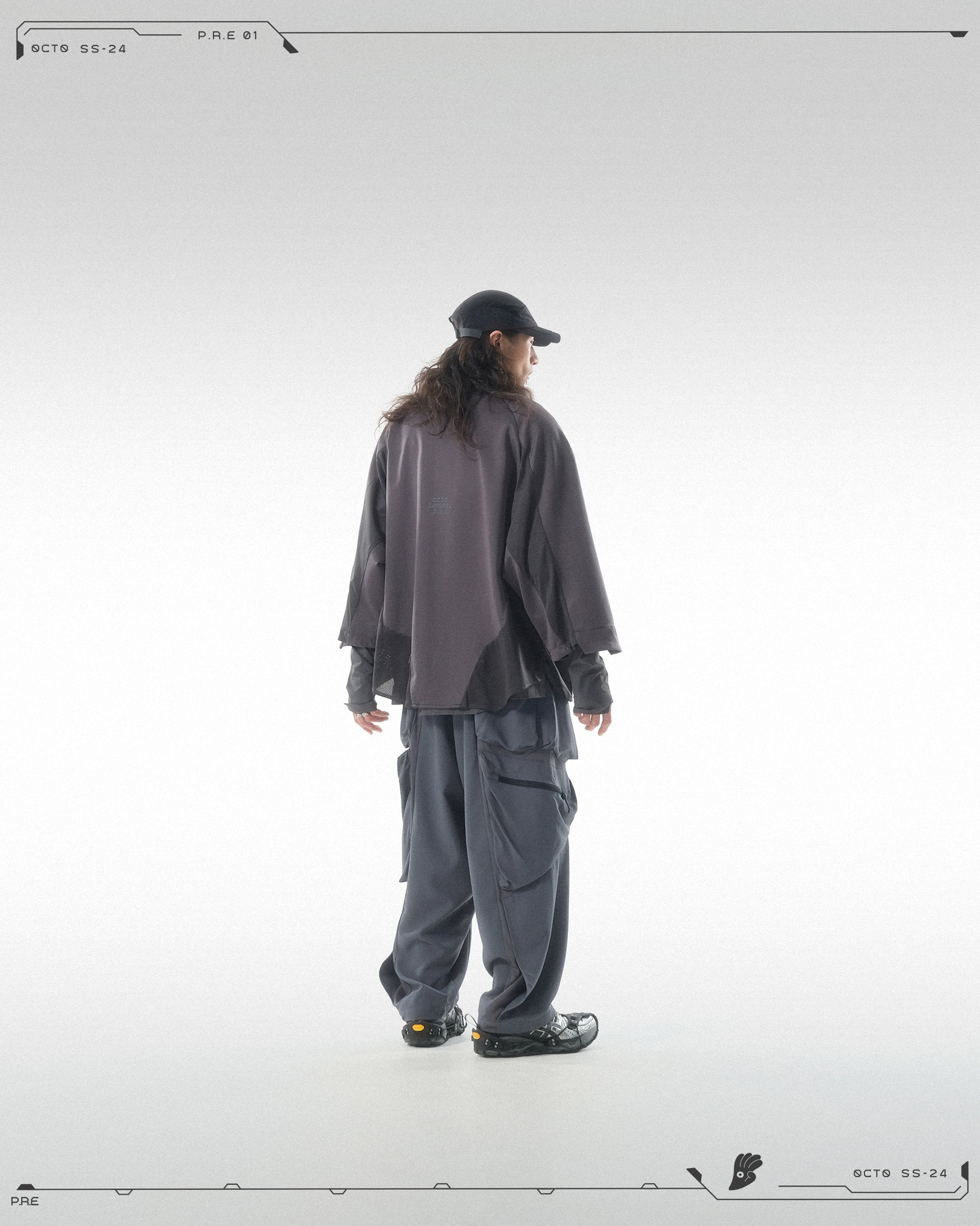 PRE - SEASON —S24 PS-01T-1   Sukkiri Open Chest T-shirt (Shadow Grey)