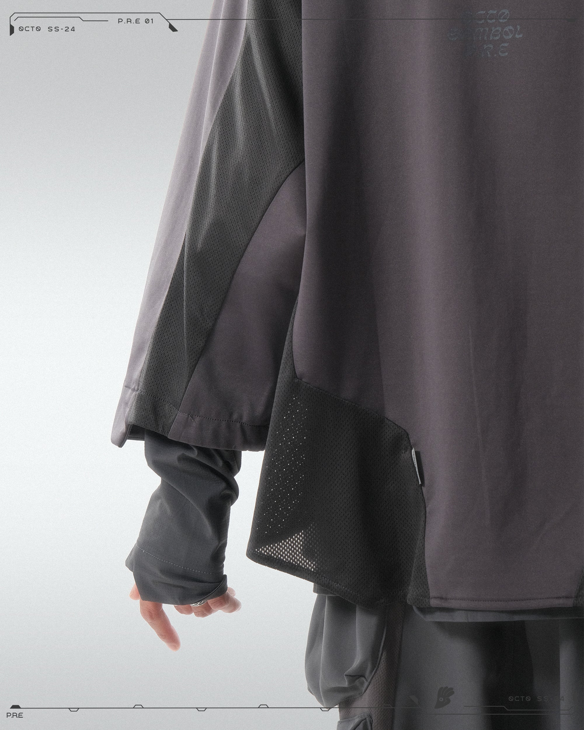 PRE - SEASON —S24 PS-01T-1   Sukkiri Open Chest T-shirt (Shadow Grey)