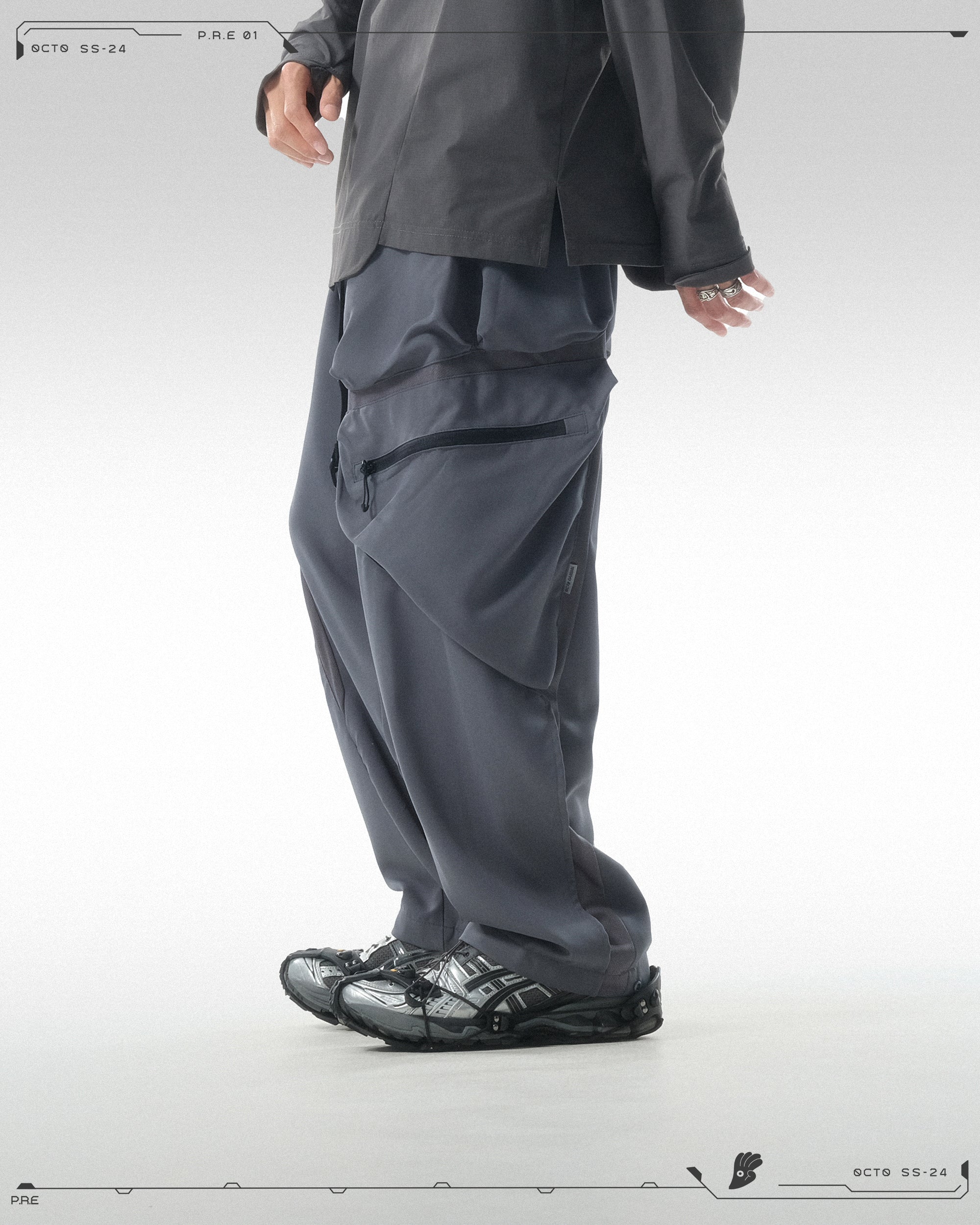 PRE - SEASON —S24 PS-01P  Stereoscopic Tornado Vertical Pants  (Shadow Grey)