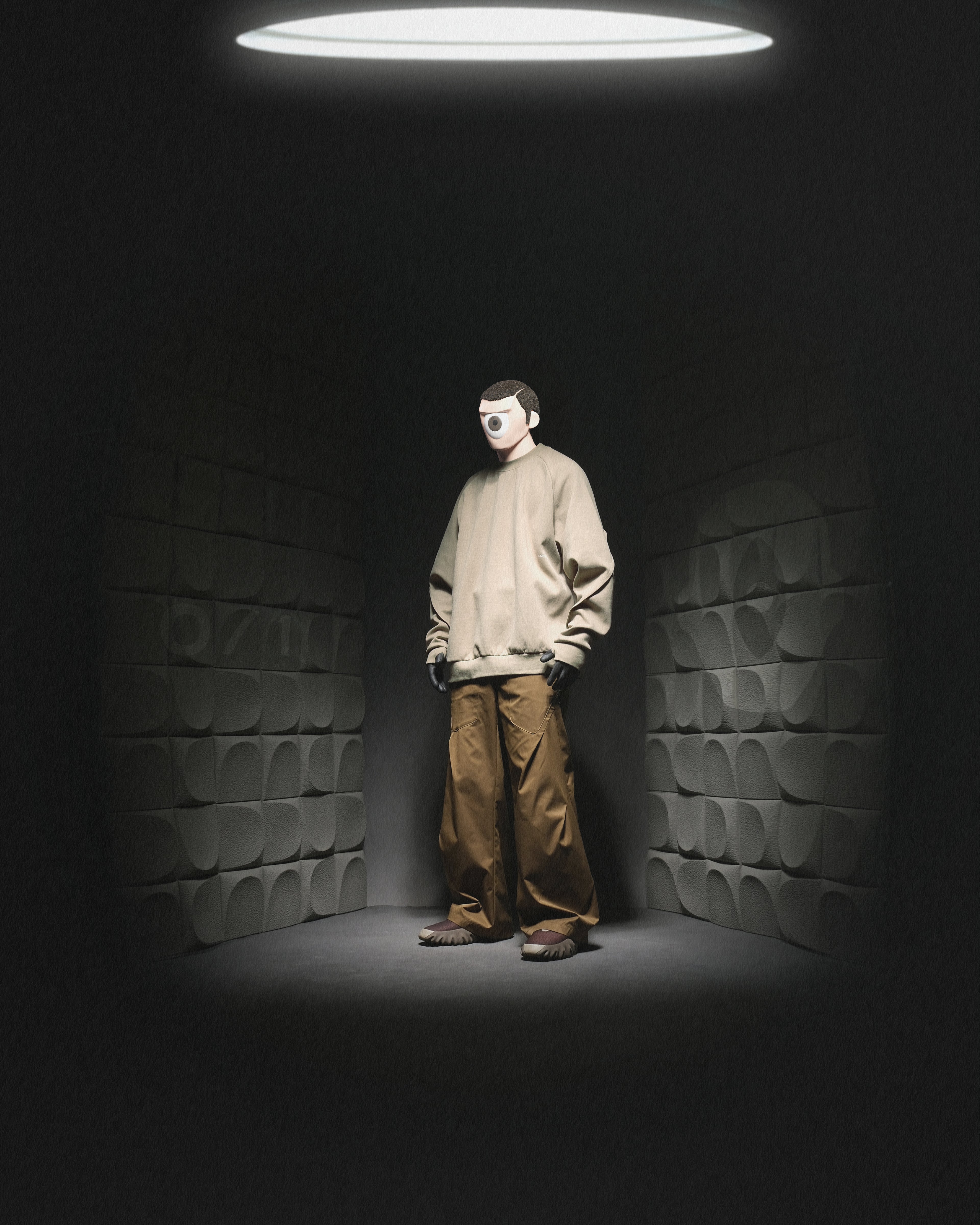 A24-CS-01-H   Futuristic Sweater (Taupe Khaki)