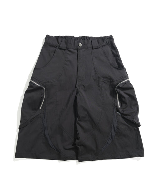 S26-SD2-S / Residual Curve Shorts (Black)