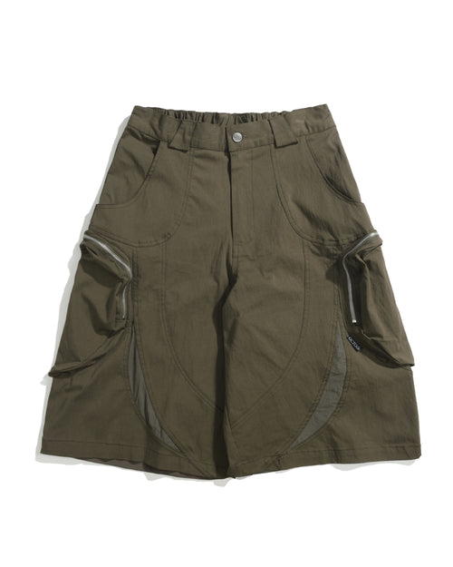 S26-SD2-S / Residual Curve Shorts (B-Olive)