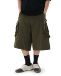 S26-SD2-S / Residual Curve Shorts (B-Olive)